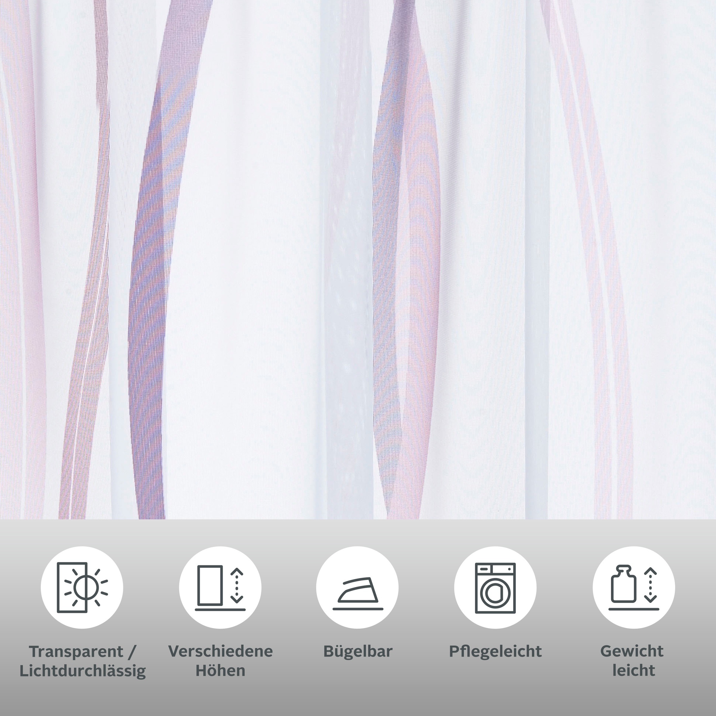 OTTO home Gardine "DIMONA" Schlaufen 2 Stk. tlg. 2-er Set, Voile, Polyester günstig online kaufen