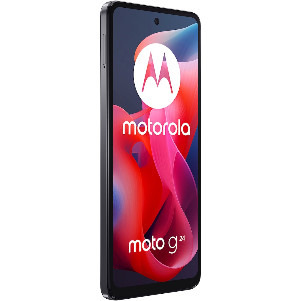 Motorola Smartphone »Moto G24«, Matte Charcoal, 16,66 cm/6,56 Zoll, 128 GB Speicherplatz, 50 MP Kamera