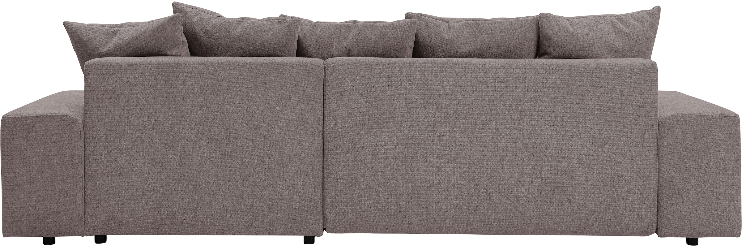 WERK2 Ecksofa »Riwa, modernes Sofa zum Kuscheln und Entspannen, Breite 300cm, L-Form«, Trendiges Ecksofa mit vielen Kissen, Schlaffunktion & Bettkasten