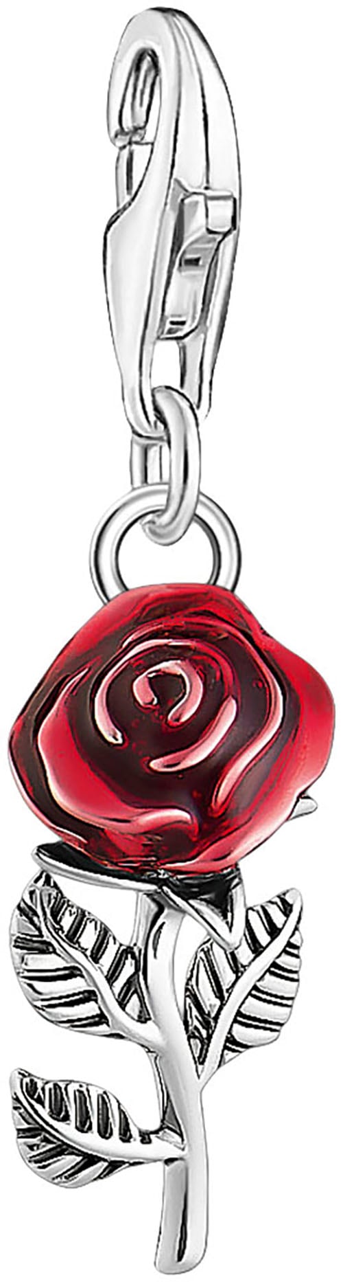 THOMAS SABO Damen Charm-Einhänger "Rose", bunt, Silber 925 (recycelt), Charms