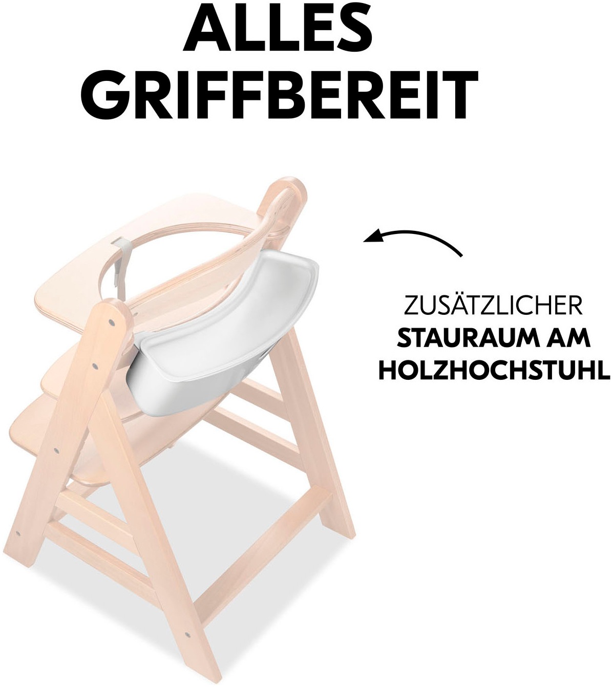 Hauck Aufbewahrungsbox »Highchair Box S, Disney Pooh White«, für Hochstühle