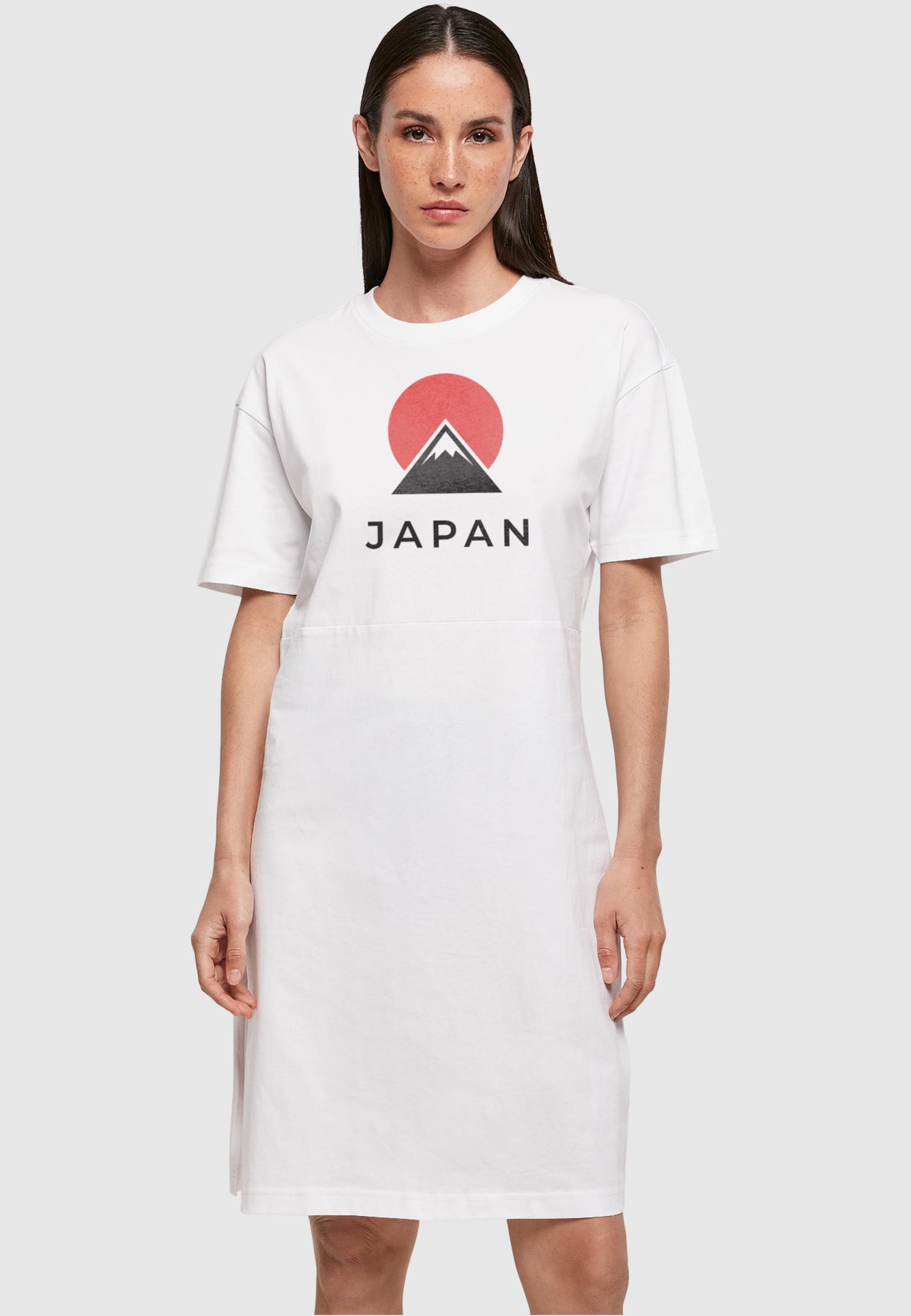 Merchcode Shirtkleid »Merchcode Damen Ladies Japan Organic Oversized Slit Tee Dress« 1 Stk. tlg.