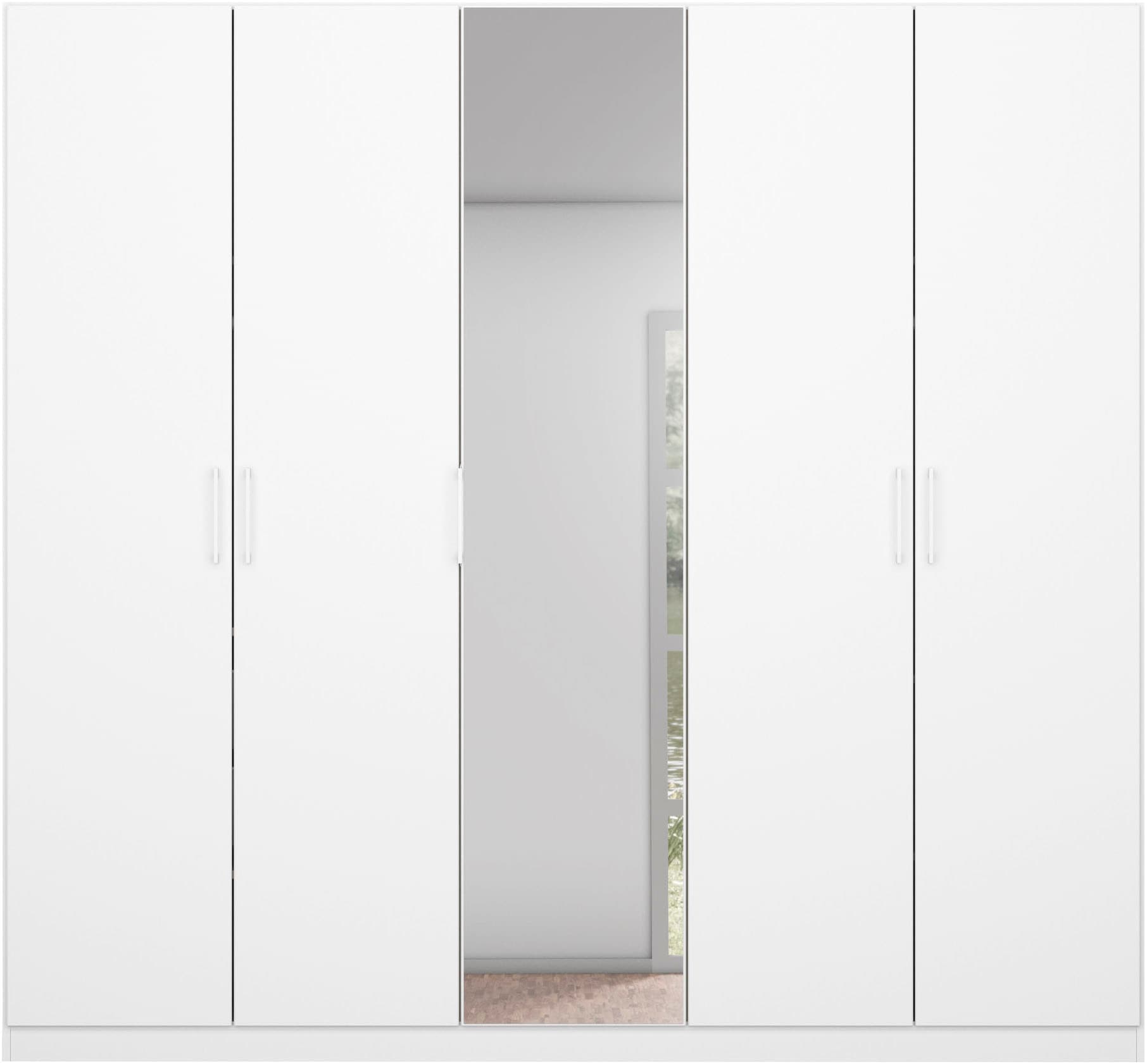 rauch Kleiderschrank »Schrank Mehrzweckschrank Garderobenschrank Schlafzimmer Möbel THOR« 3 verschiedene Ausstattungen BASIC/CLASSIC/PREMIUM (inkl. SOFT-CLOSE),  mit farblich passenden, modernen Metallgriffen MADE IN GERMANY