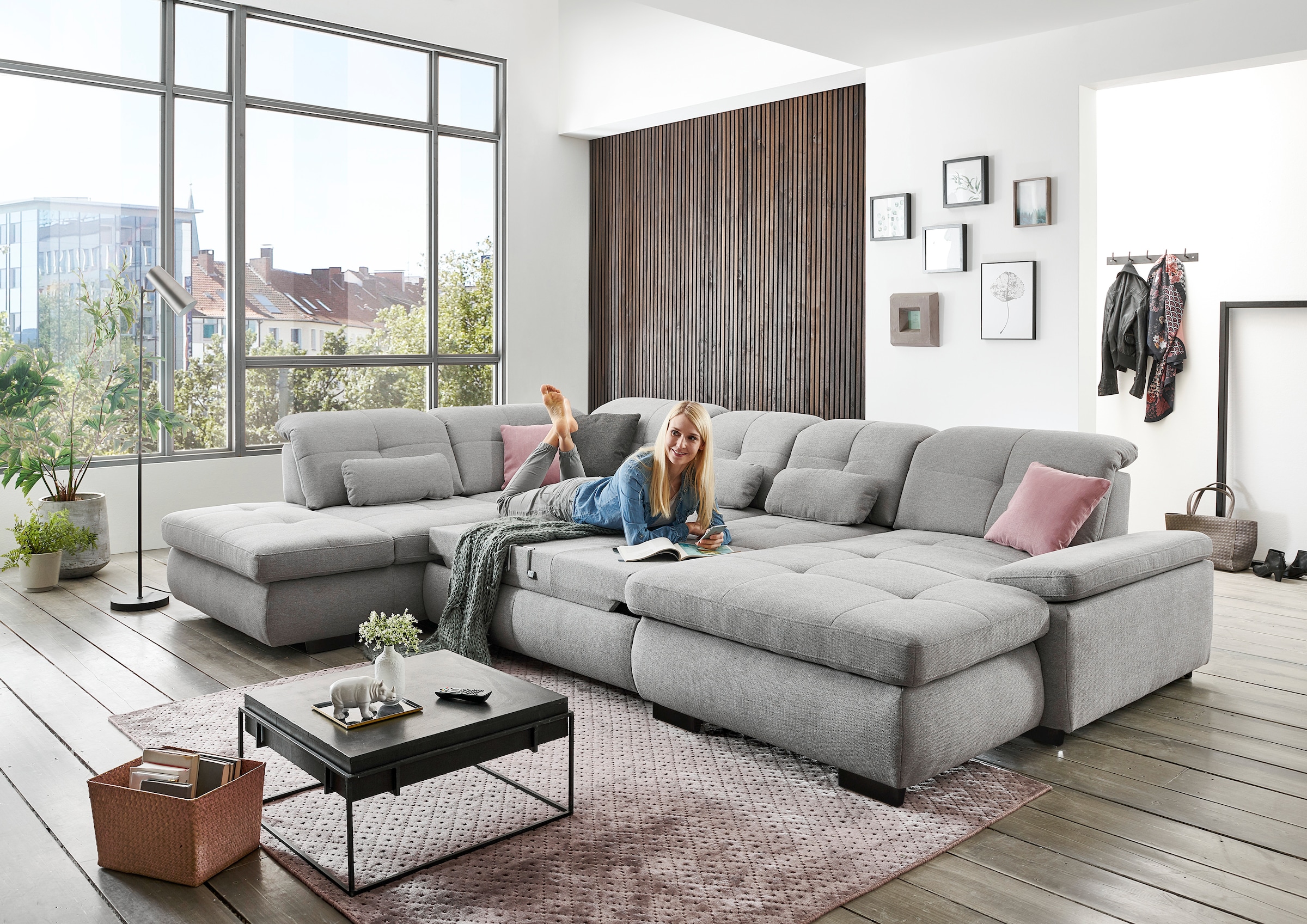 Die PlanBar Ecksofa »MP-IN16012 L-Form, mit Kaltschaum-Polsterung«, inkl. Sitztiefenverstellung wahlweise mit weiteren Funktionen