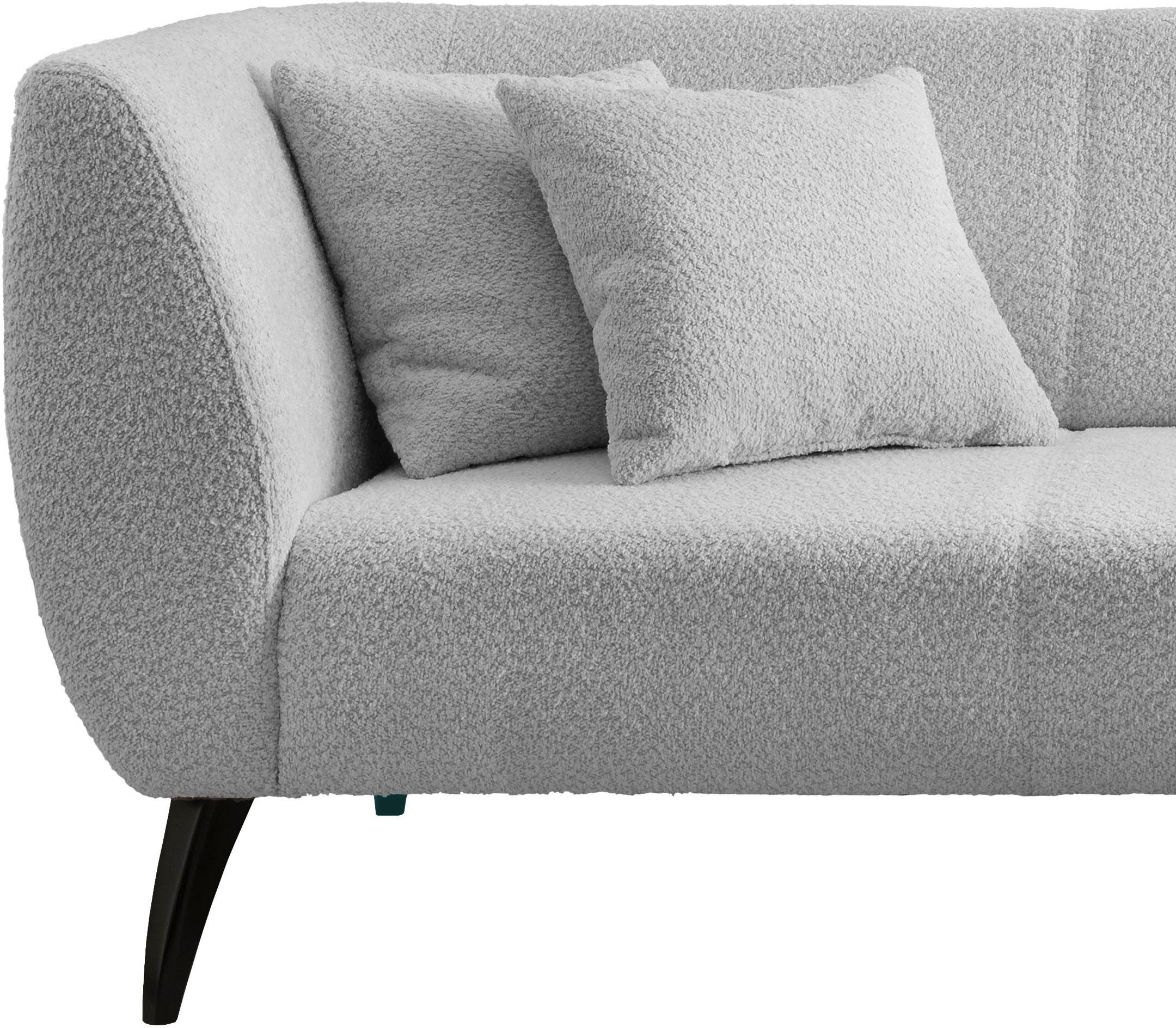INOSIGN Ecksofa »Colori L-Form«, Holzfußfarbe wählbar, inkl. 4x Zierkissen