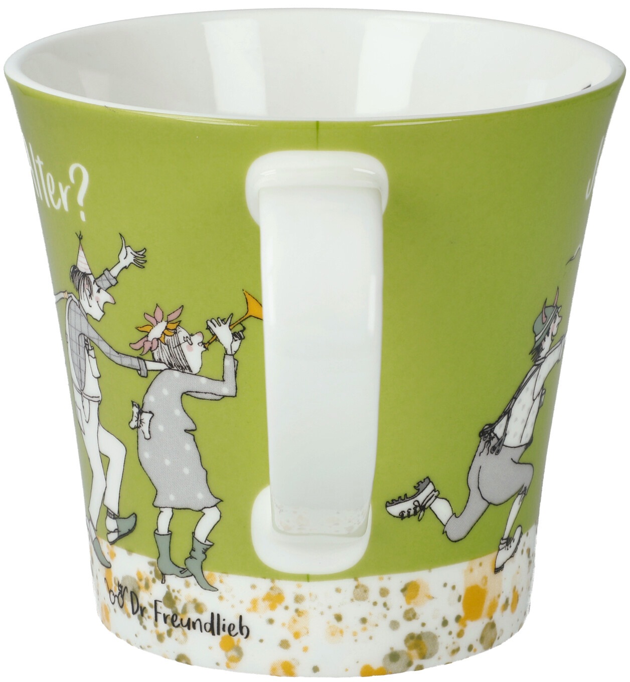 Tasse GOEBEL "Barbara Freundlieb", bunt, B:10,5cm H:9,5cm, Porzellan, Trinkgefäße, Tasse, Coffee-/Tea Mug, Barbara Freundlieb - "Das beste Alter" 3