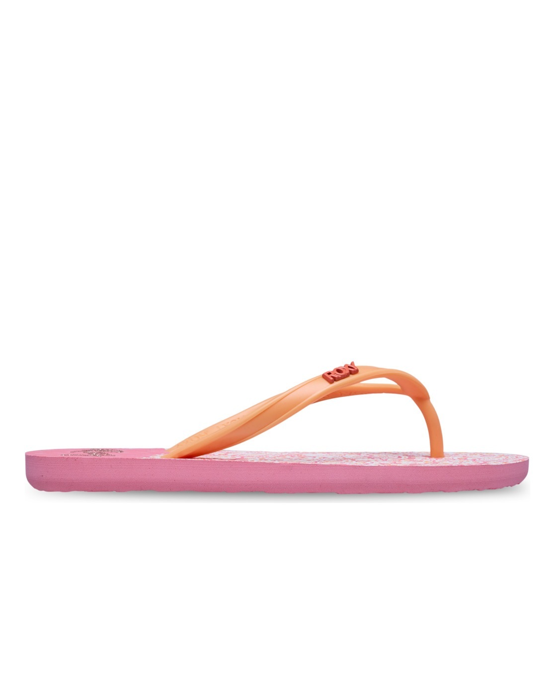 Sandale ROXY "Rg Viva Stamp", Jungen, Gr. 2(32), oak, gold, Obermaterial:Obermaterial: 98% synthetisches Tr/ 2% Metall, Futter: 100% synthetisches Tr, Laufsohle: 100% Schwammgummi;, Schuhe Sandale