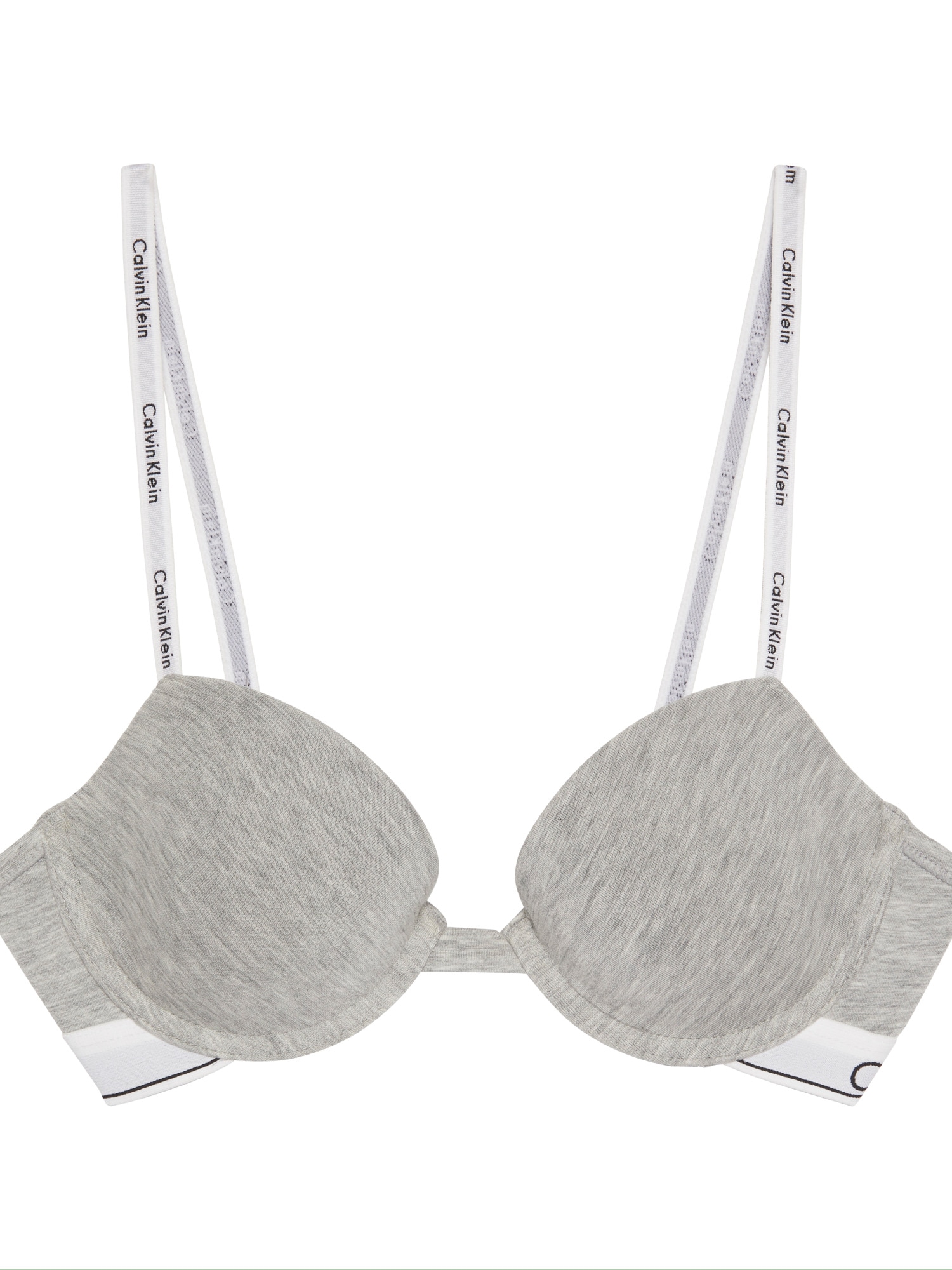 Damen Bügel-BH "LIGHTLY LINED DEMI", CALVIN KLEIN UNDERWEAR, Gr. 70, grau, Jersey, Obermaterial: 53% Baumwolle, 35% Modal, 12% Elasthan, meliert,