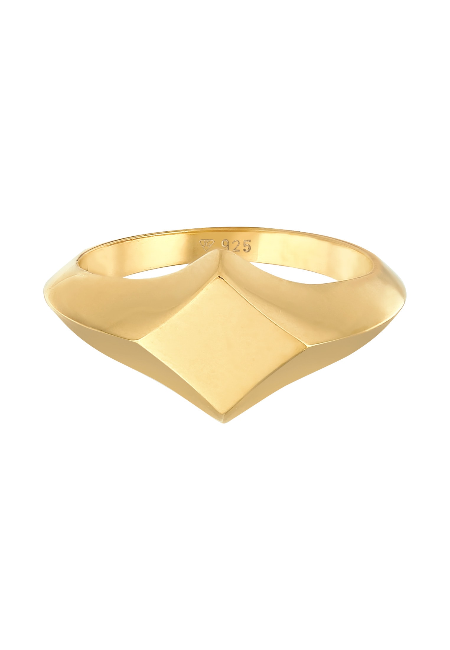 Elli Premium Siegelring »Siegelring Raute Geo Look 925 Silber«