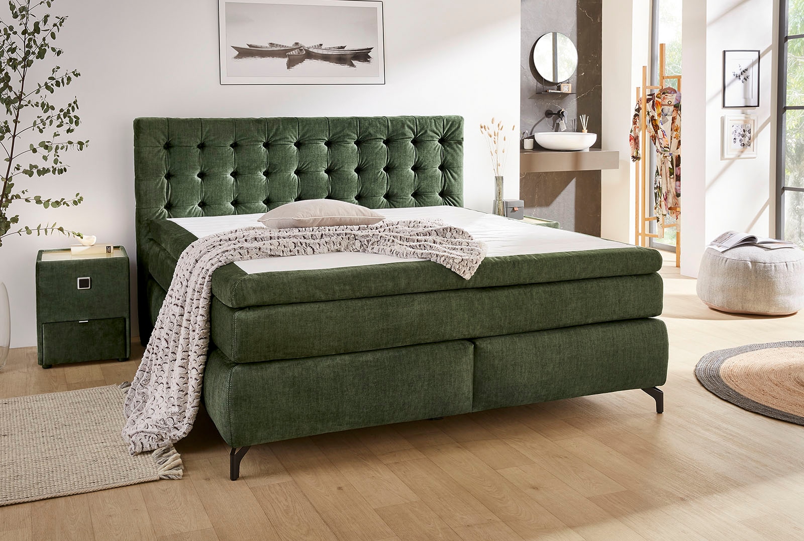 Jockenhöfer Gruppe Boxspringbett "Jessica", und 7-Zonen-TTFK-Matratze (H3,H günstig online kaufen