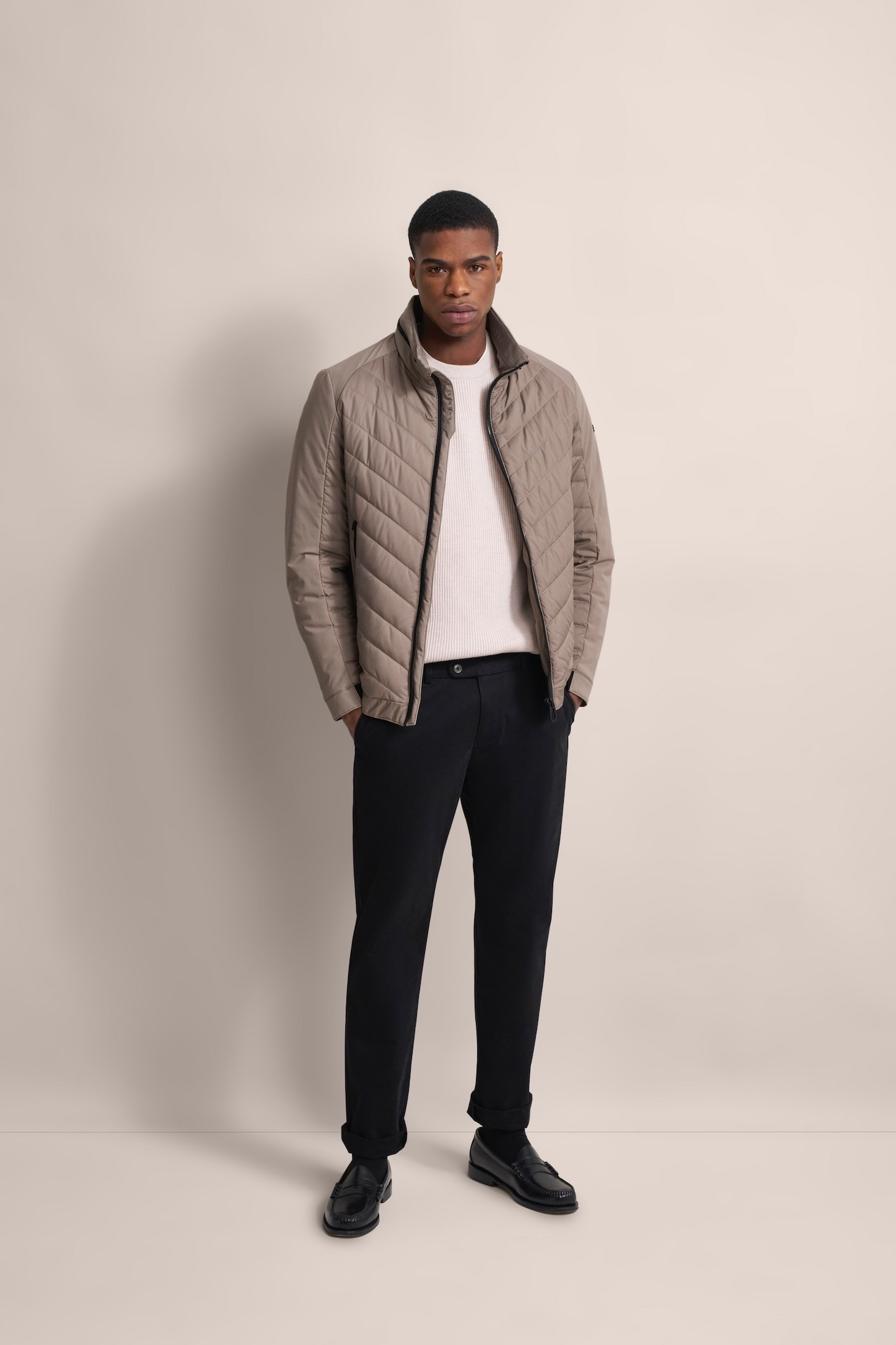 bugatti Blouson, mit Kapuze, mit Frontsteppung