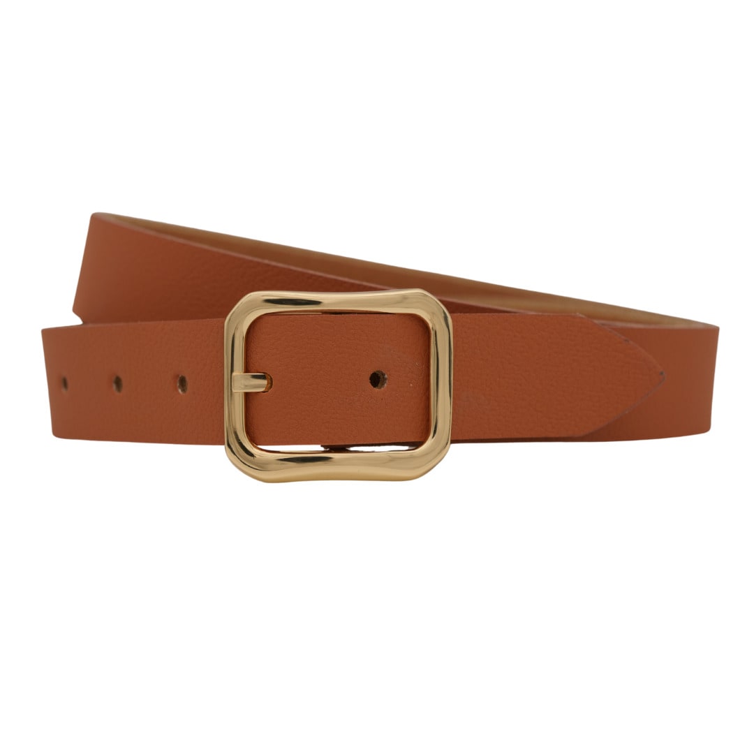 Ledergürtel ANNAMATONI "AnnaMatoni Ledergürtel Mali Ledergürtel Mali", Damen, Gr. TW95 - 110cm Gesamtlänge, braun (cognac 640), 100% Leder, Gürtel Ledergürtel