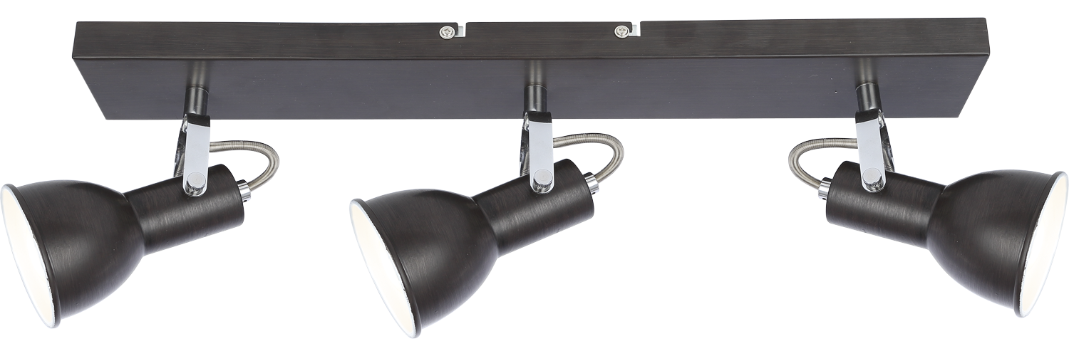 GLOBO LIGHTING Deckenstrahler »FARGO«, Leuchtmittel E14 | ohne Leuchtmittel, Spot/braun/LxBxH: 515x125x140mm/Wohnzimmer/Flur
