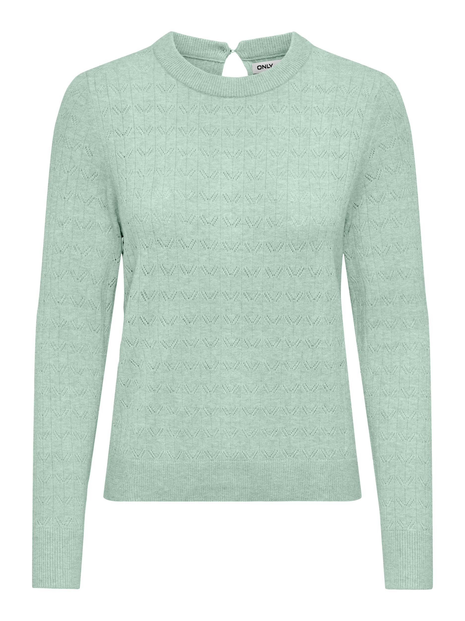 ONLY Rundhalspullover "ONLANDRIA LS BACK DETAIL O-NECK CC KNT" günstig online kaufen