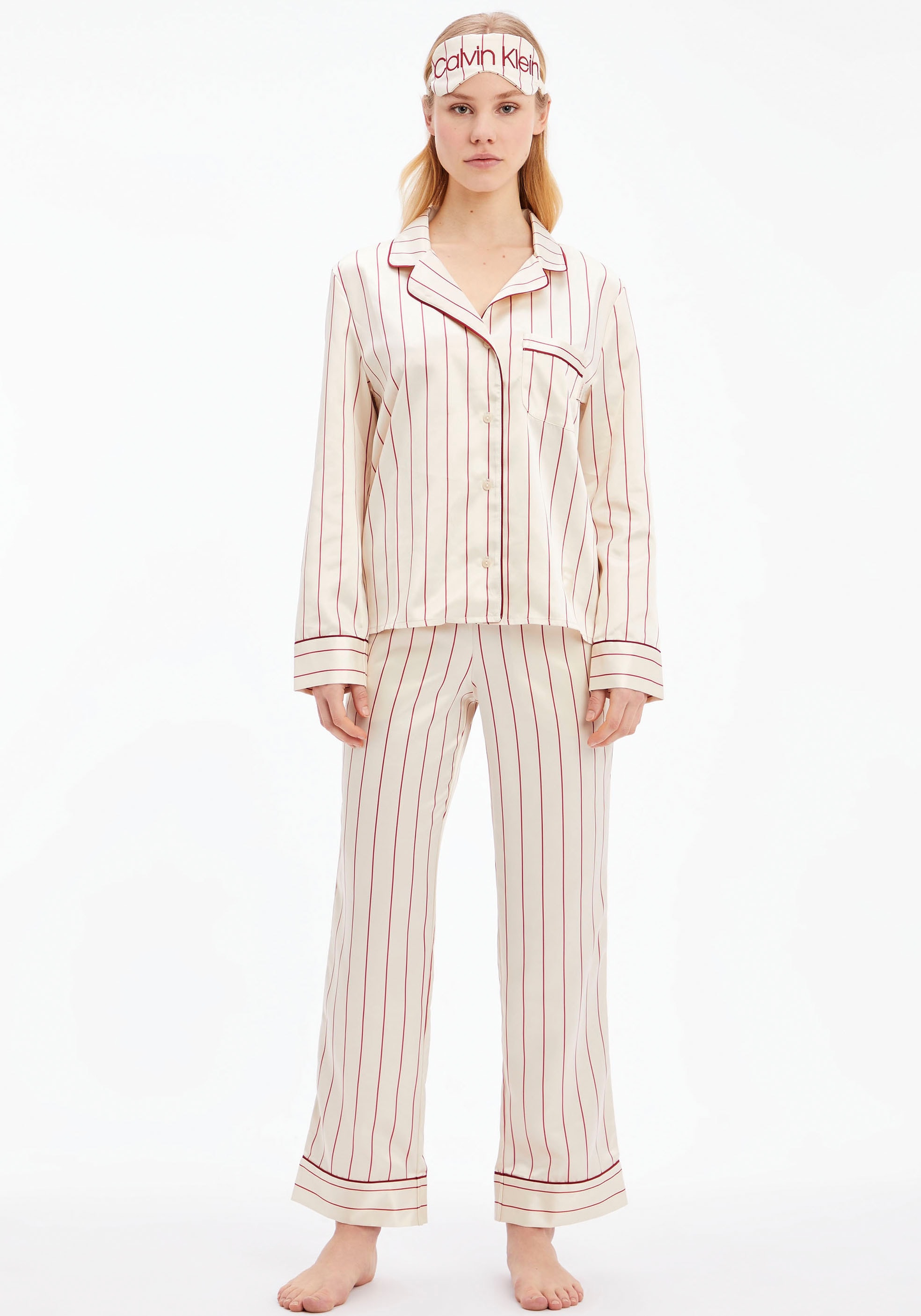 Calvin Klein Underwear Pyjama "L/S PANT SET", (Set, 3 Stück), im Set Pyjama & Schlafmaske