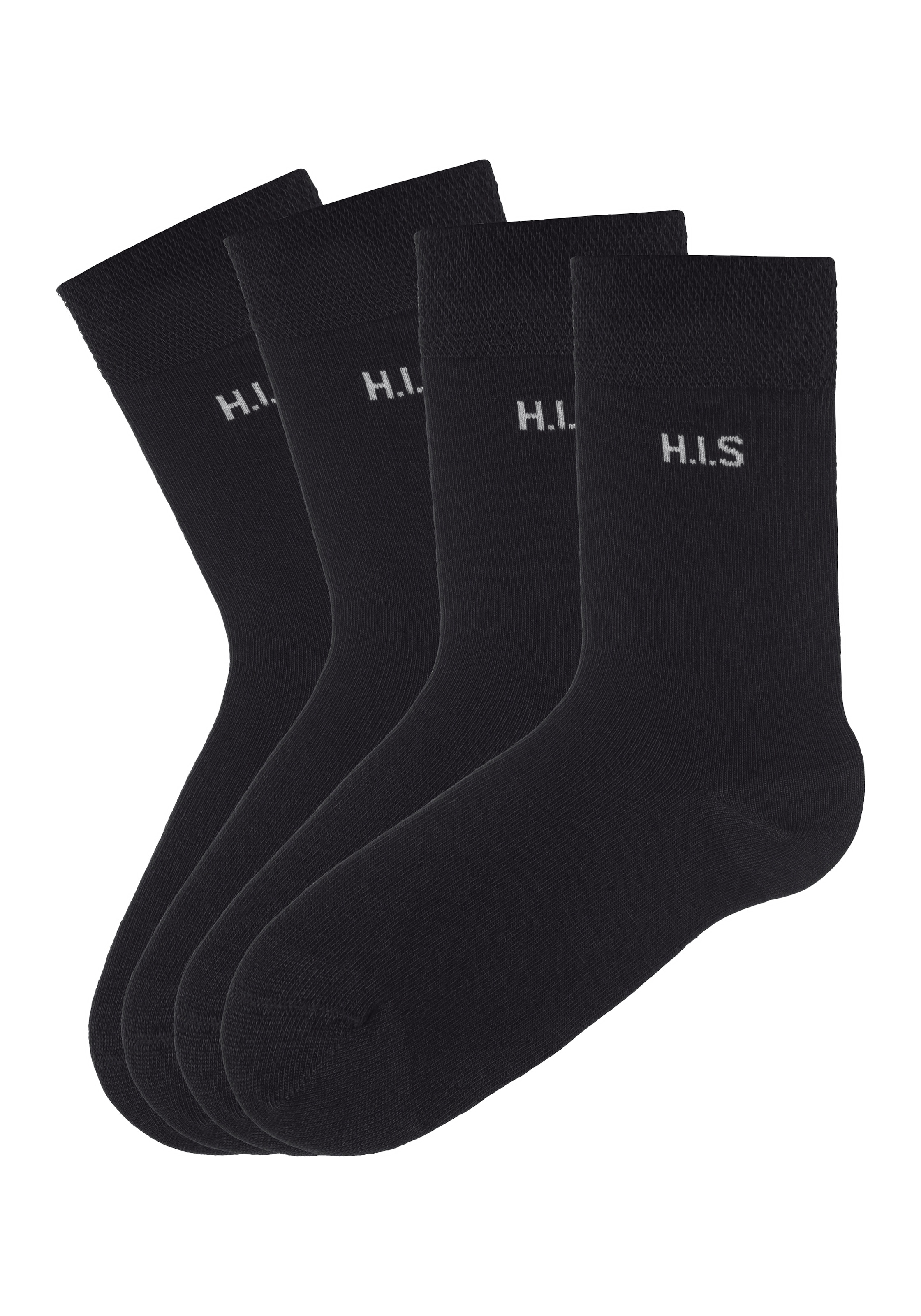 H.I.S Socken (4 ohne Bündchen Paar) einschneidendes