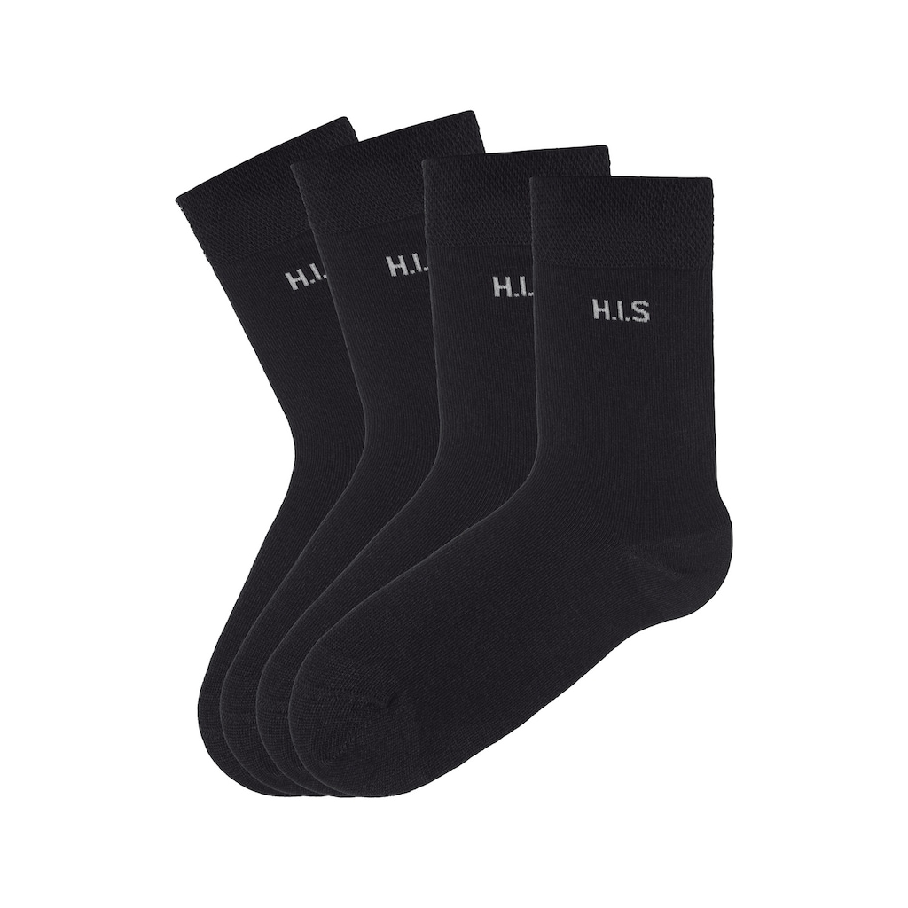 H.I.S Socken (4 Paar) ohne einschneidendes Bündchen