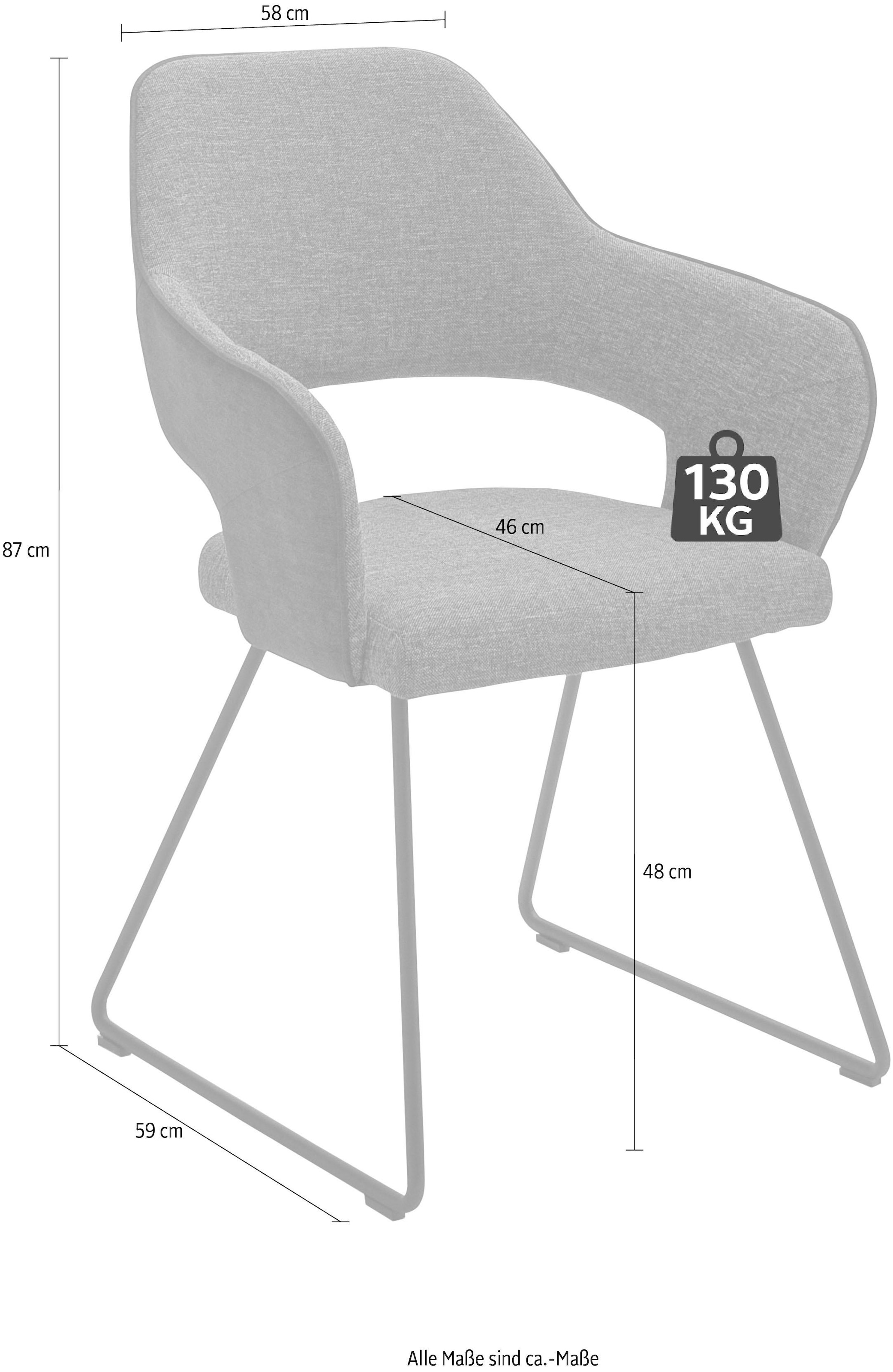 MCA furniture Stuhl »NEWCASTEL«, 2er-Set, Stuhl belastbar bis 130 Kg | BAUR