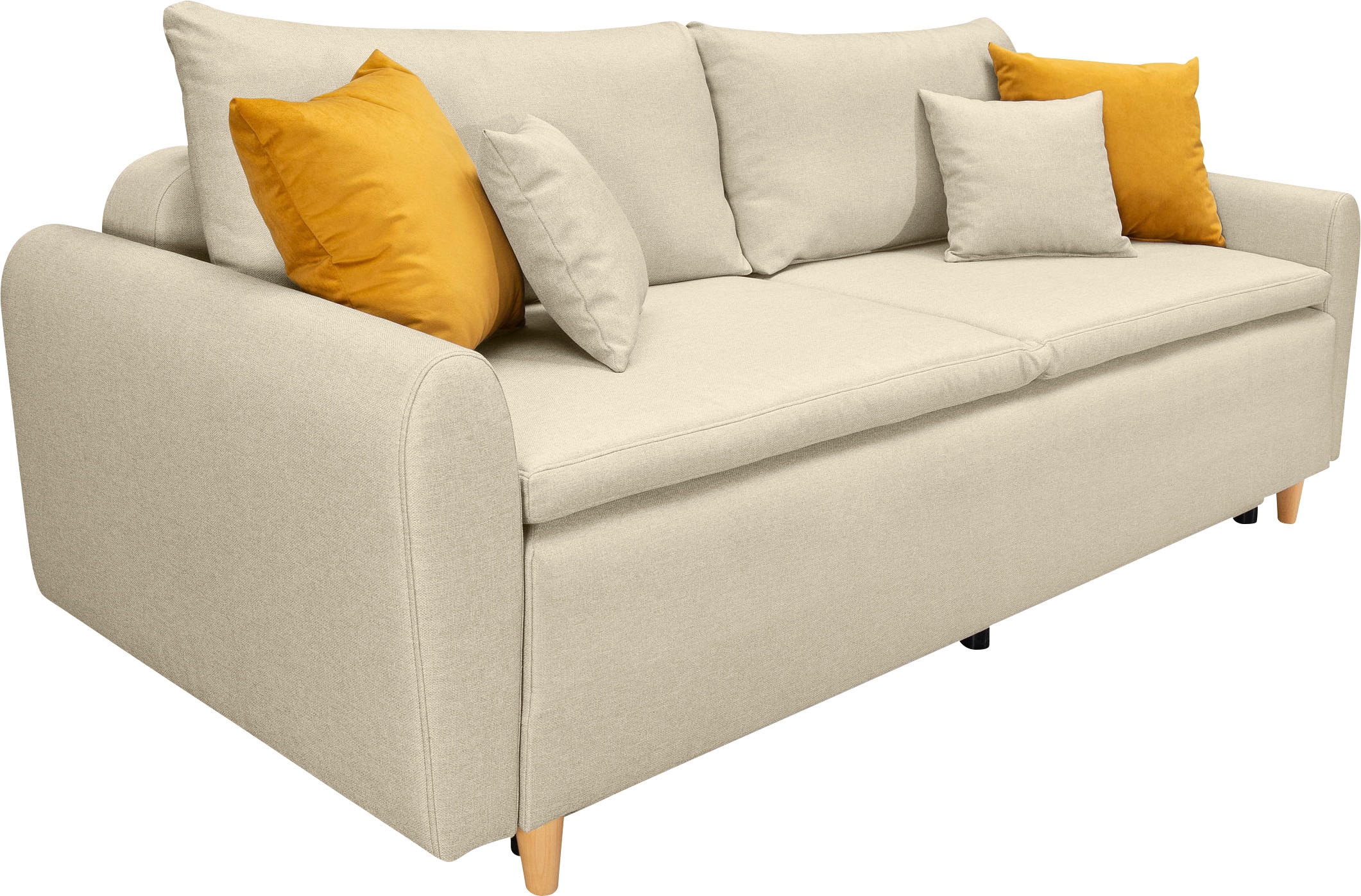 INOSIGN Schlafsofa »Anika«, mit Boxspringaufbau, Bettfunktion & Bettkasten, Dauerschlafsofa