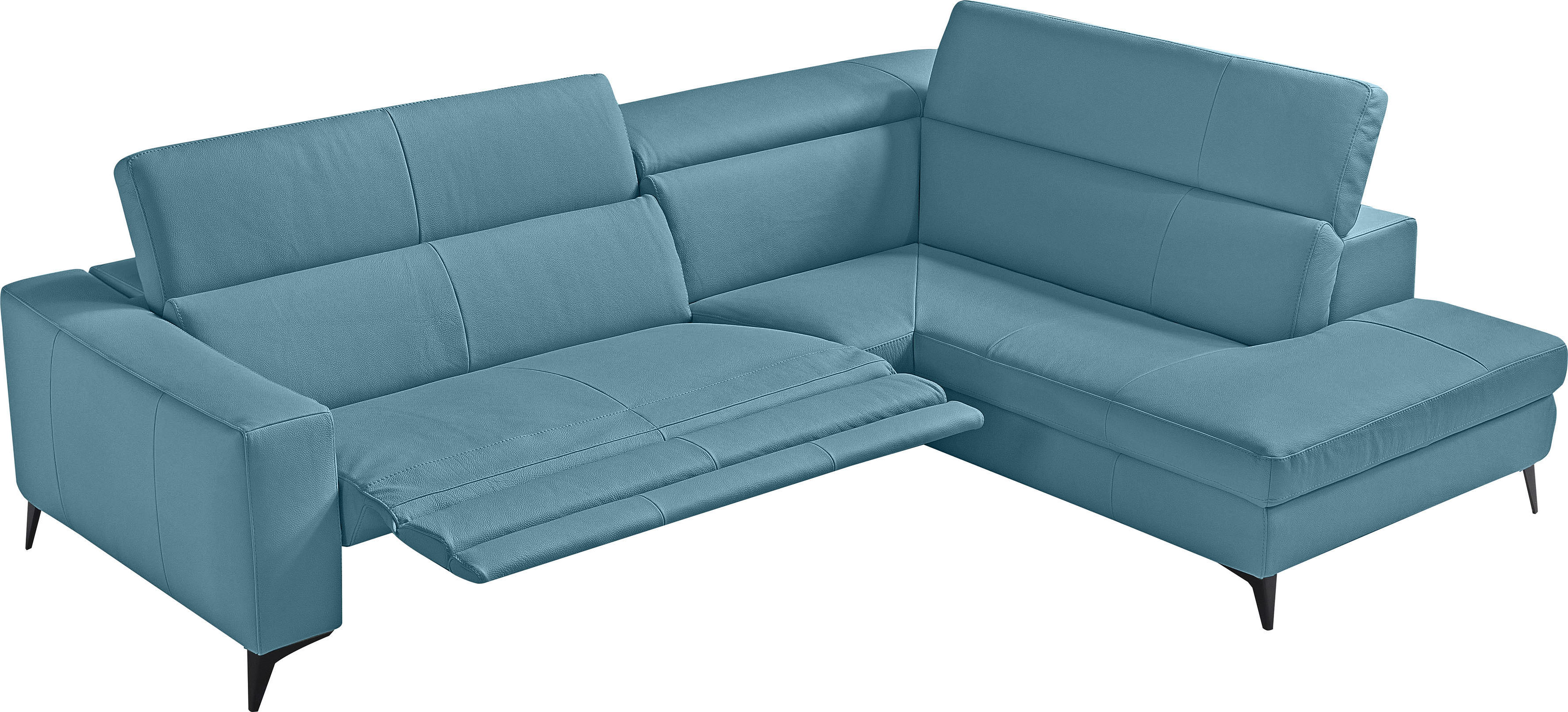 Egoitaliano Ecksofa "Edith, Designsofa mit hohem Sitzkomfort, Breite 269cm, L-Form" inkl. elektrischer Relaxfunktion und manuell verstellbaren Kopfteilen