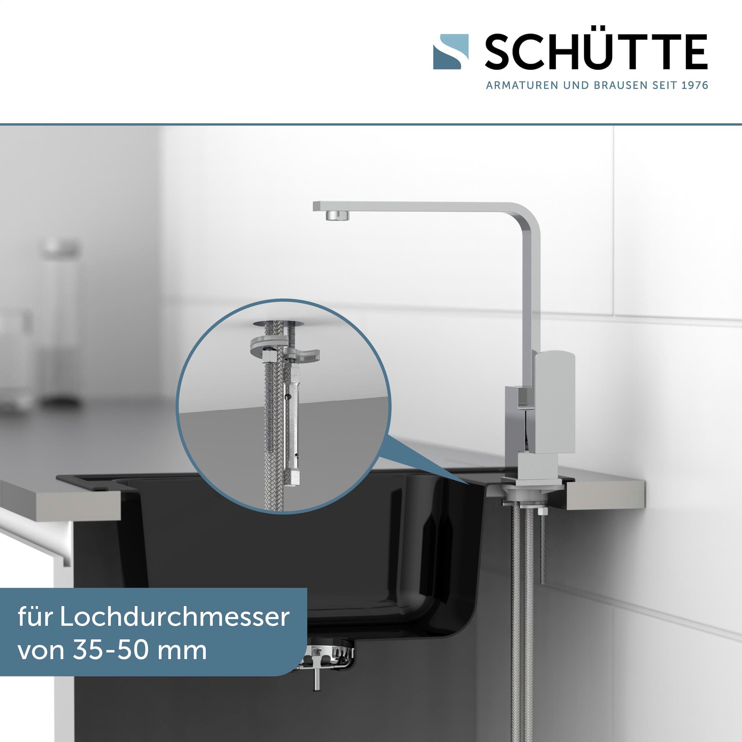 Schütte Spültischarmatur »Tianto«, 360° schwenkbarer Wasserhahn, Mischbatterie, Chrom, Hochdruck