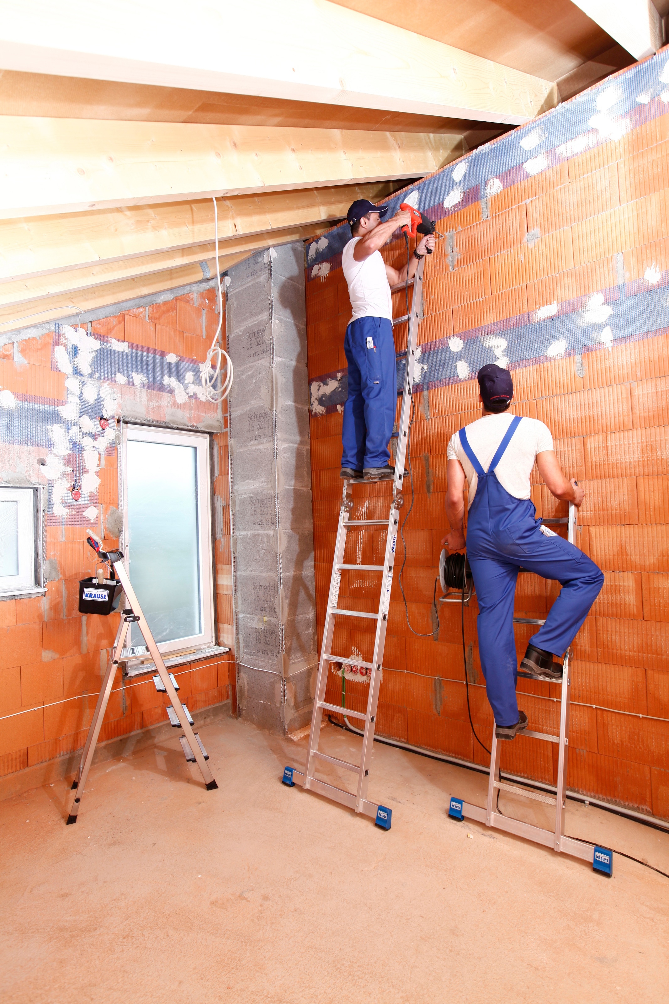 KRAUSE Gelenkleiter »Stabilo«, Combileiter mit 2x3 und 2x6 Sprossen