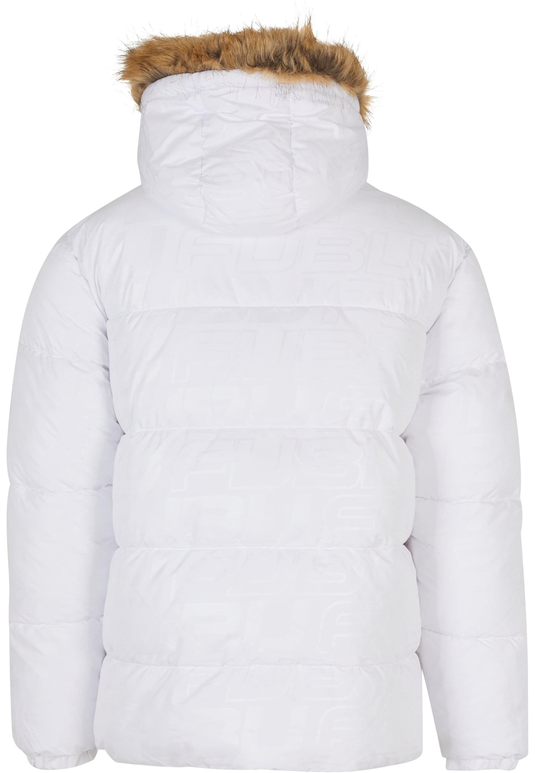 Fubu Winterjacke »Fubu Herren FM224-039-1 FUBU Corporate AOP Puffer Jacket«, (1 St.), mit Kapuze