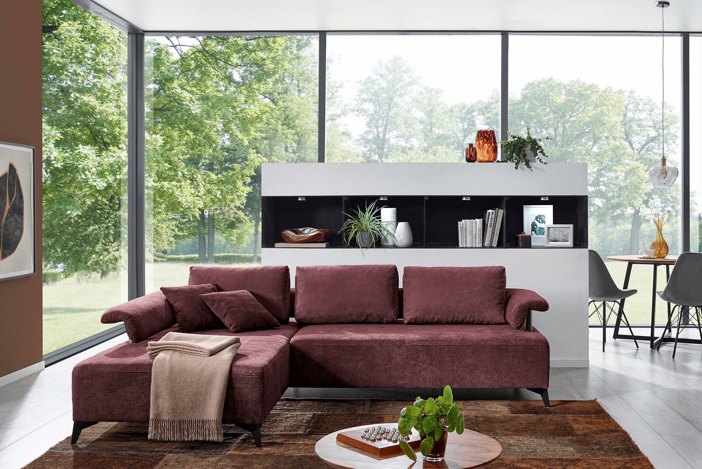 CALIZZA INTERIORS Ecksofa »Viktor«, mit Zierkissen BAUR bestellen 