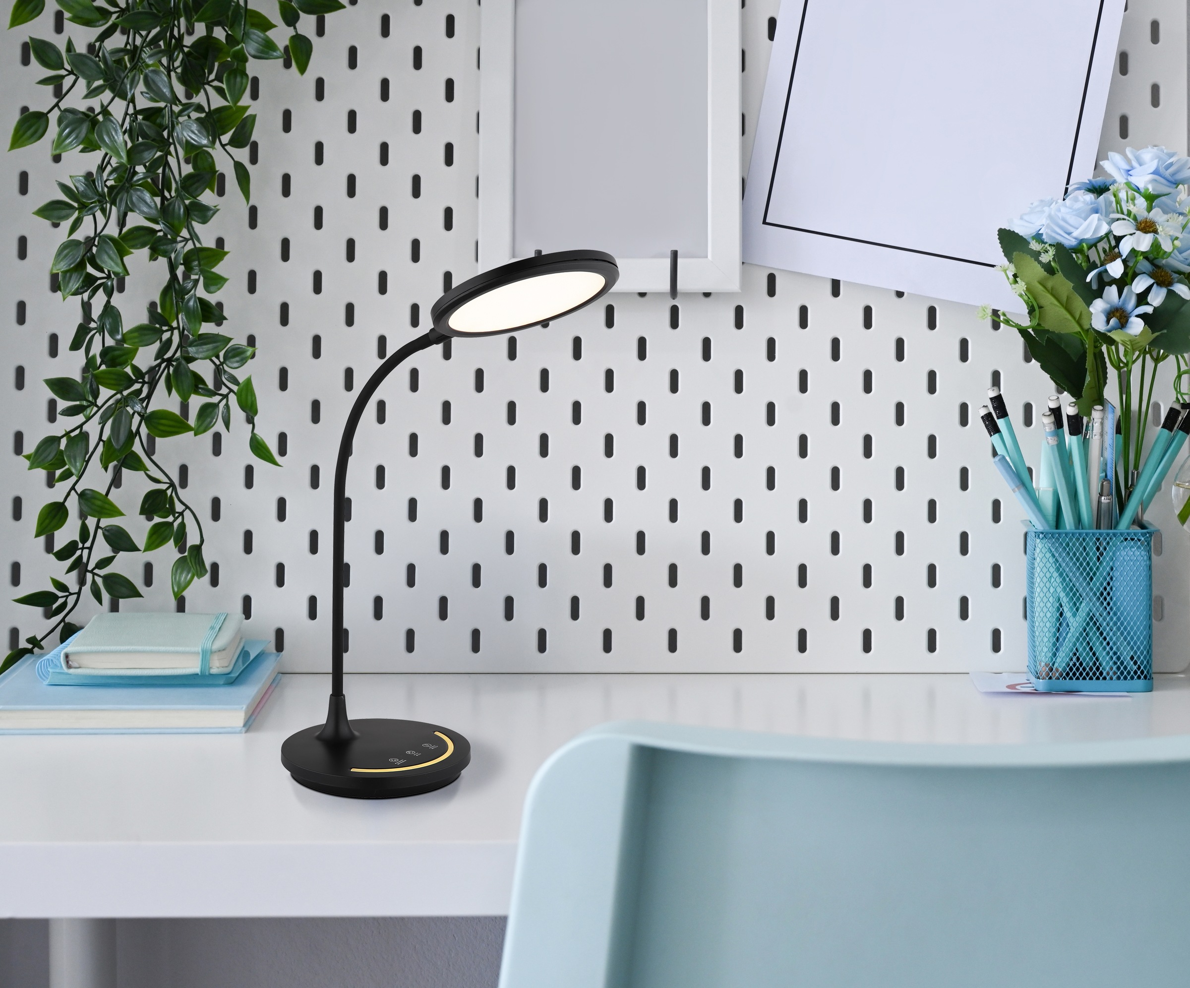 GLOBO LIGHTING Tischleuchte »KENNY« LED-Modul 1 Stk. warmweiß - kaltweiß Tischlampe Nachttischlampe Deko-Tischleuchte Schlafzimmer