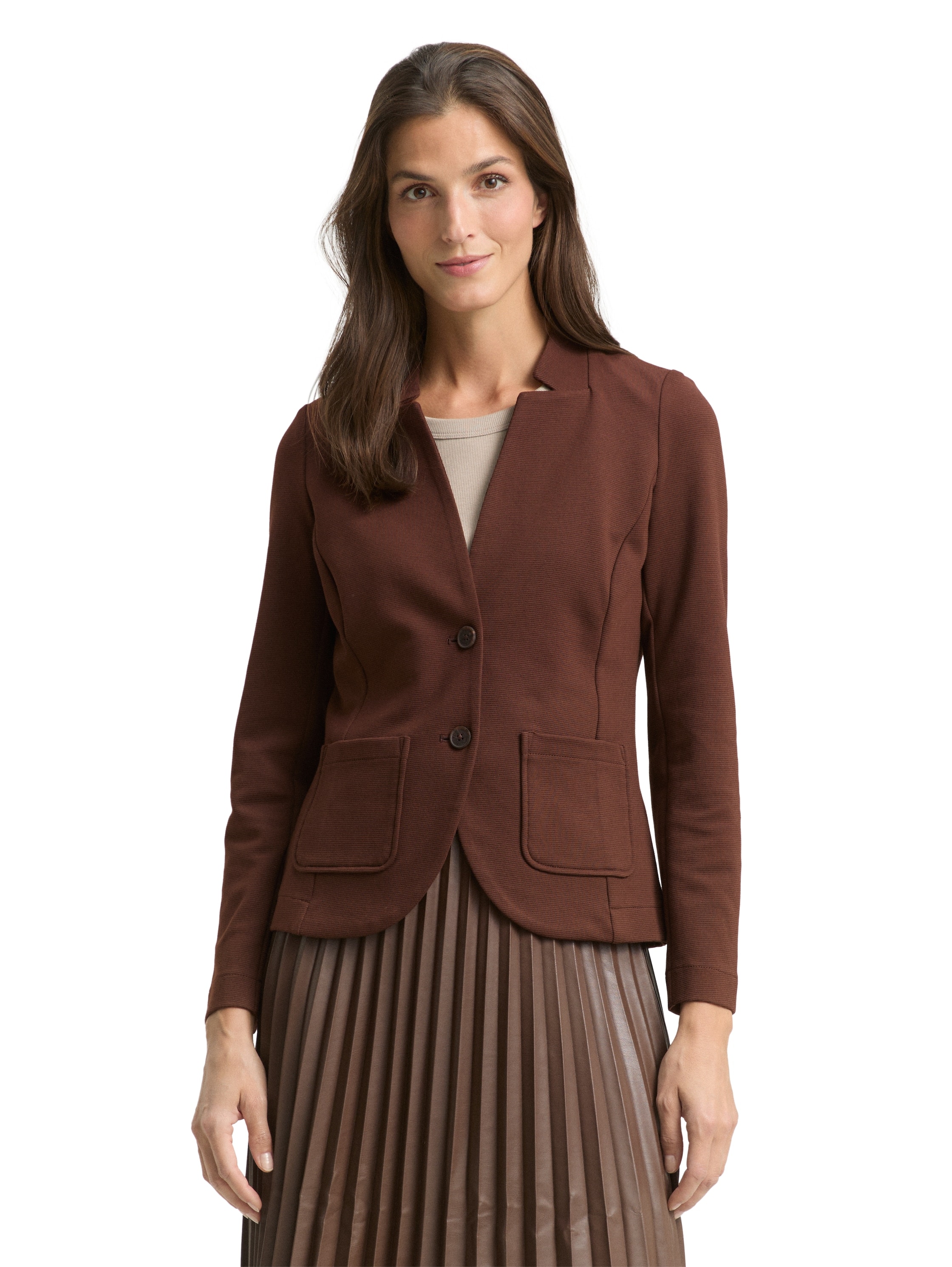TOM TAILOR Sweatblazer "Ottoman" mit aufgesetzten Taschen und Struktur günstig online kaufen