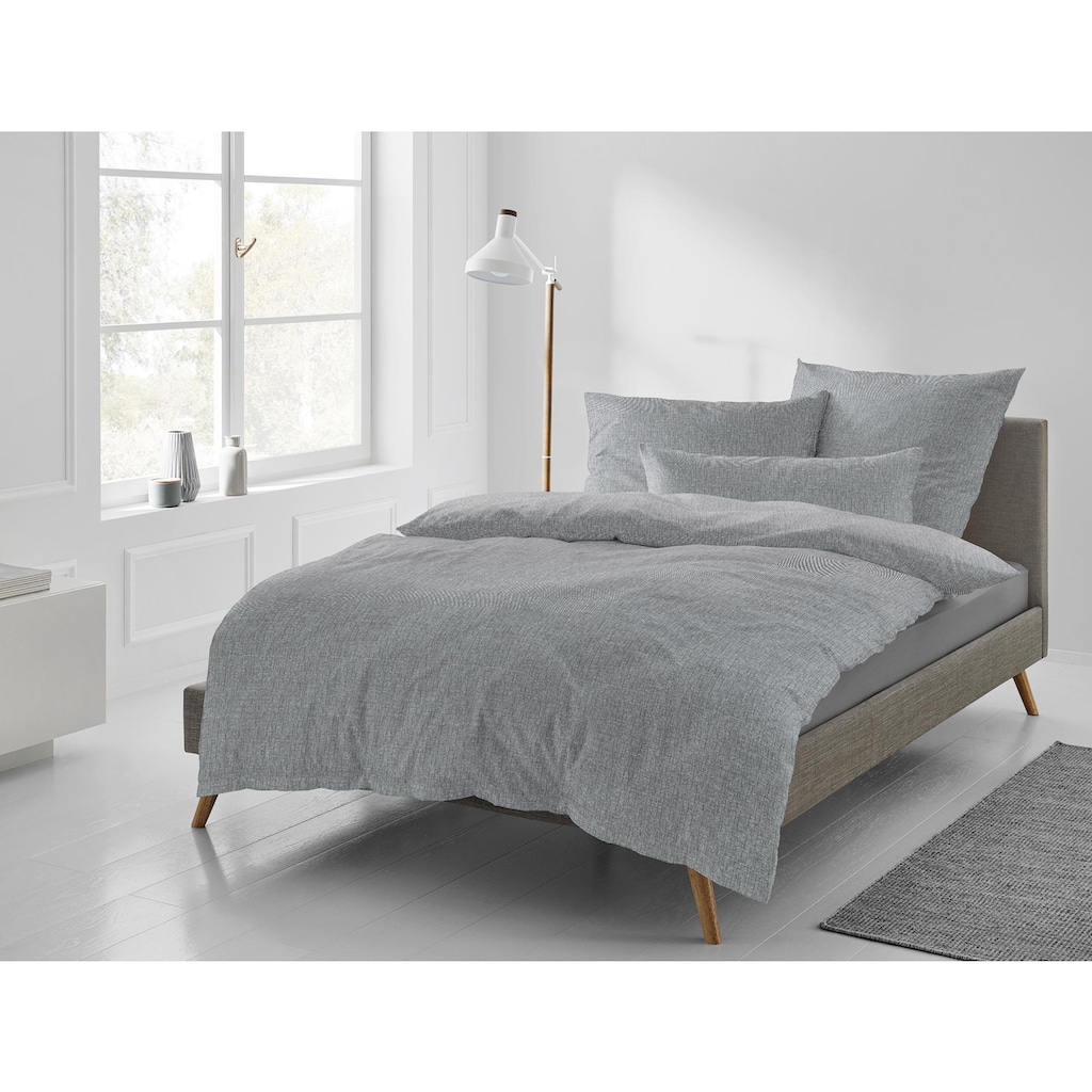 Irisette Bettwäsche »Carla in Mako Satin Qualität, 100% Baumwolle, Bett- und Kopfkissenbezug mit Reißverschluss, pflegeleicht, 100% Baumwolle, mit seidigem Glanz, ganzjährig einsetzbar«, (3 tlg.)