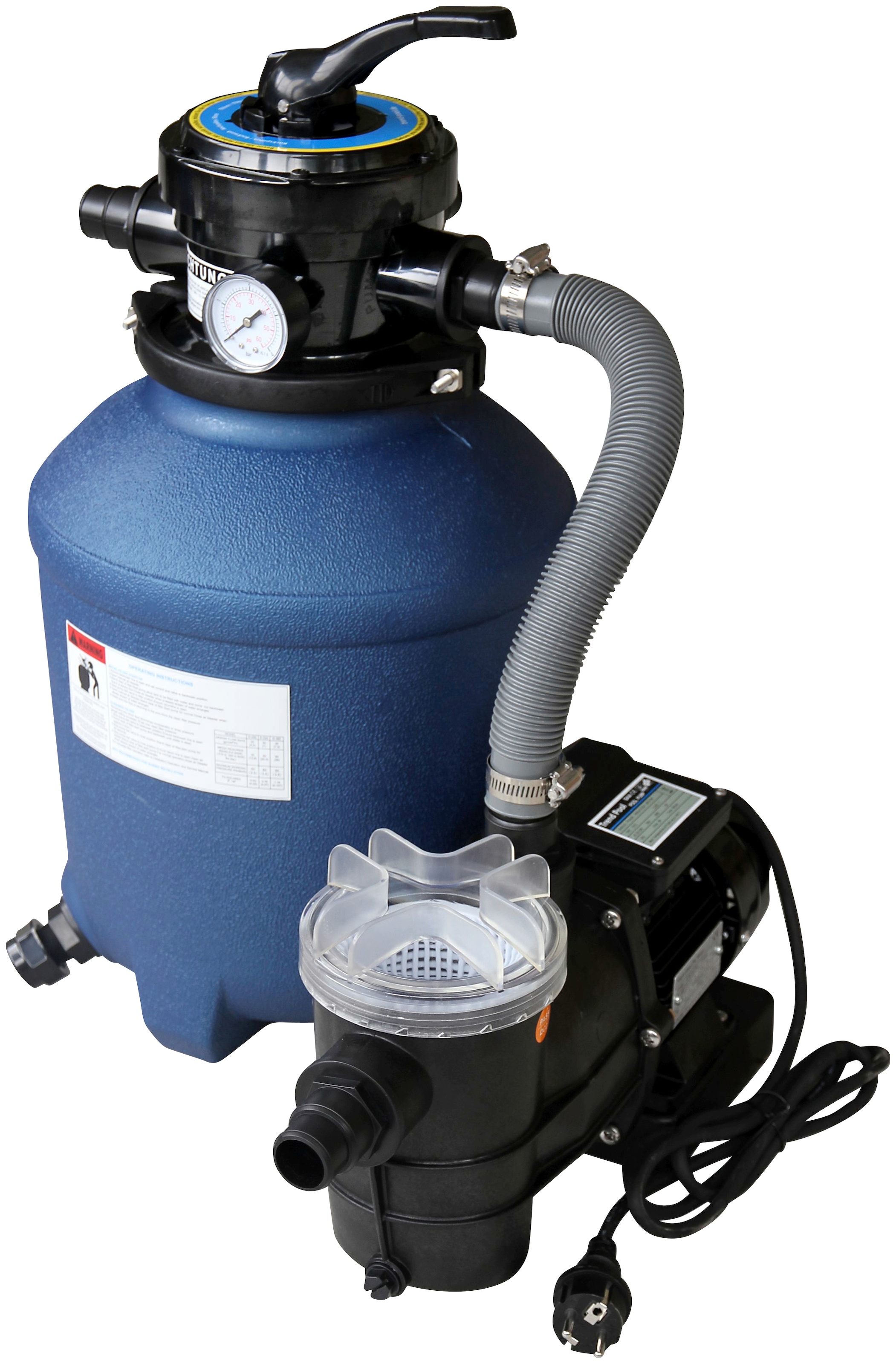 Sandfilteranlage inkl. Quarzsand und Breitmaulskimmer, 9 m³/h günstig online kaufen