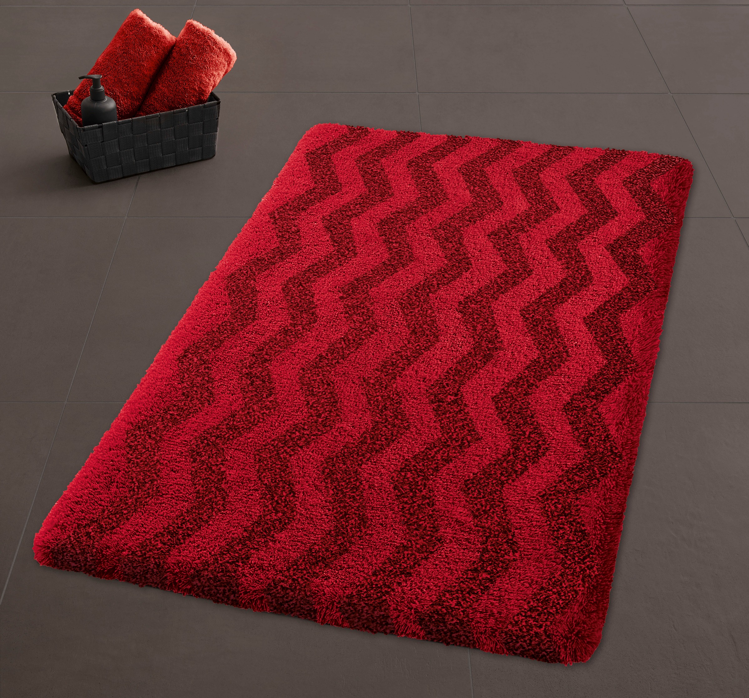 Kleine Wolke Badematte ""Zack"" Höhe 20 mm rutschhemmend beschichtet fußbod günstig online kaufen