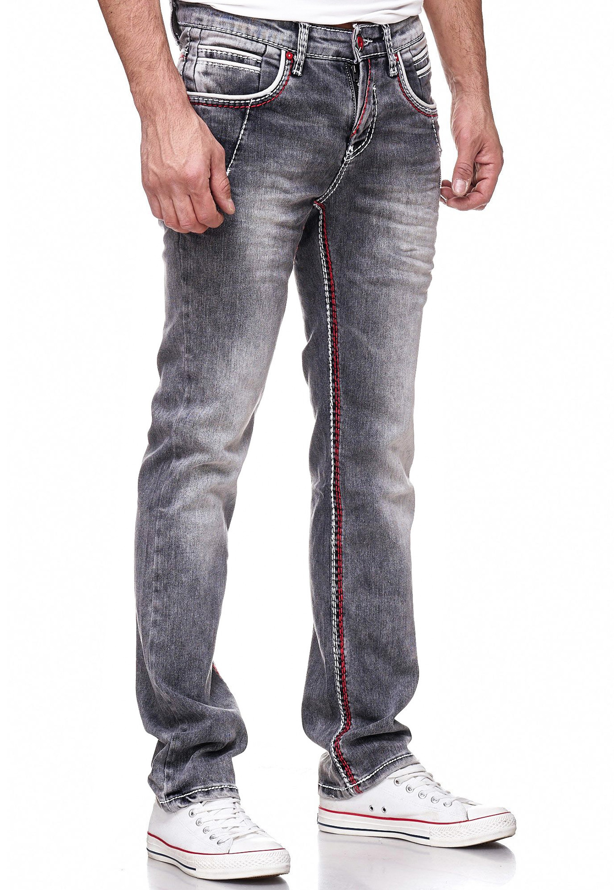 Rusty Neal Straight-Jeans »NEW YORK 45«, mit trendigen Kontrastnähten