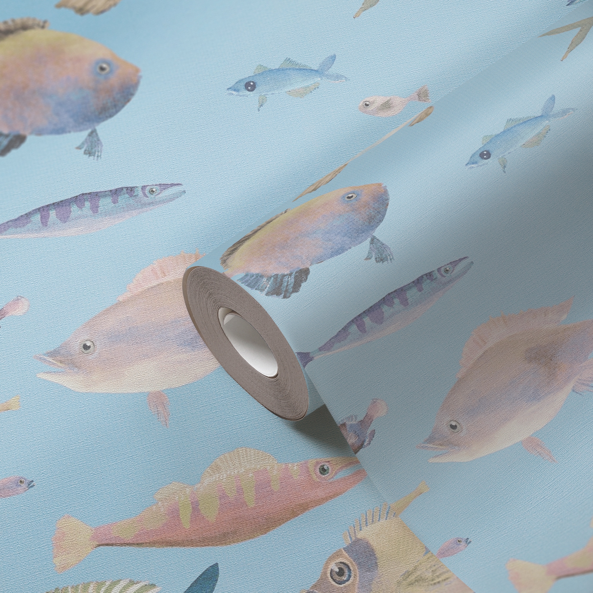 A.S. Création Vliestapete »PintWalls II Tapete mit Fischen Mustertapete mit Tieren Tiere«, matt, Vliestapete Kinderzimmer für Schlafzimmer Küche Wohnzimmer Fische Flur