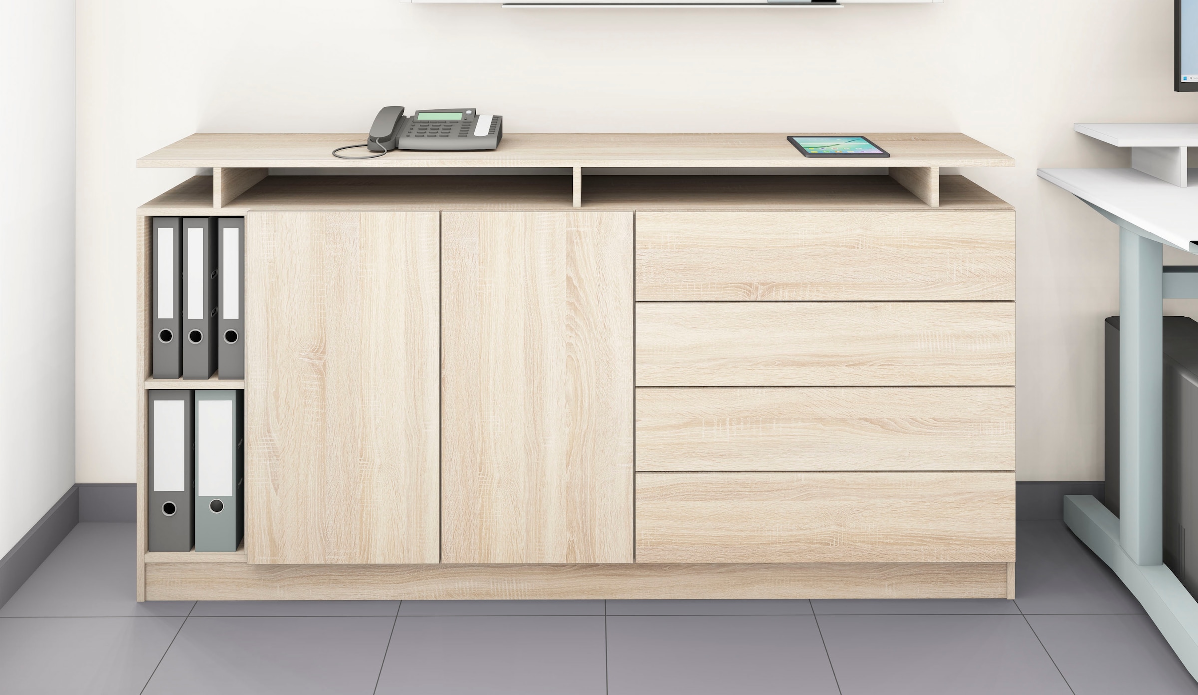 borchardt Möbel Sideboard »Wallis«, moderne Optik, | mit grifflose Push-to-Open-Funktion BAUR