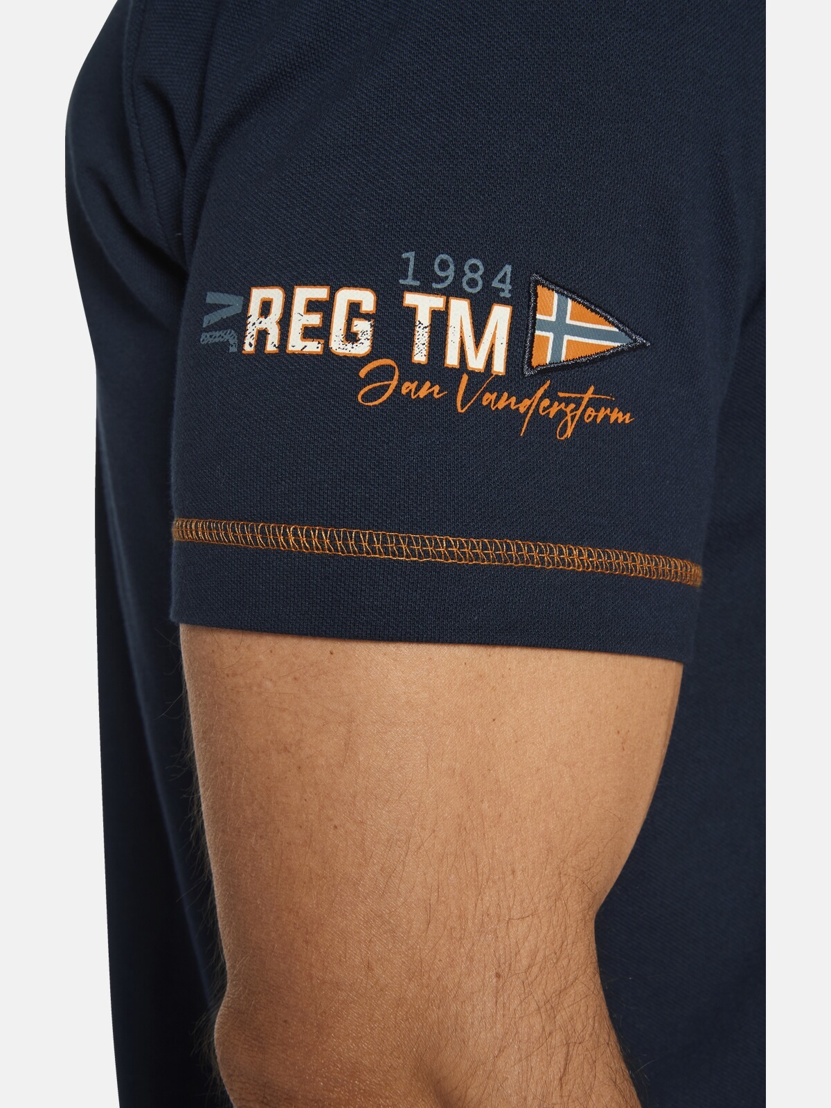 Jan Vanderstorm Poloshirt »Poloshirt RANDO«, (1 tlg.), mit drei Patches