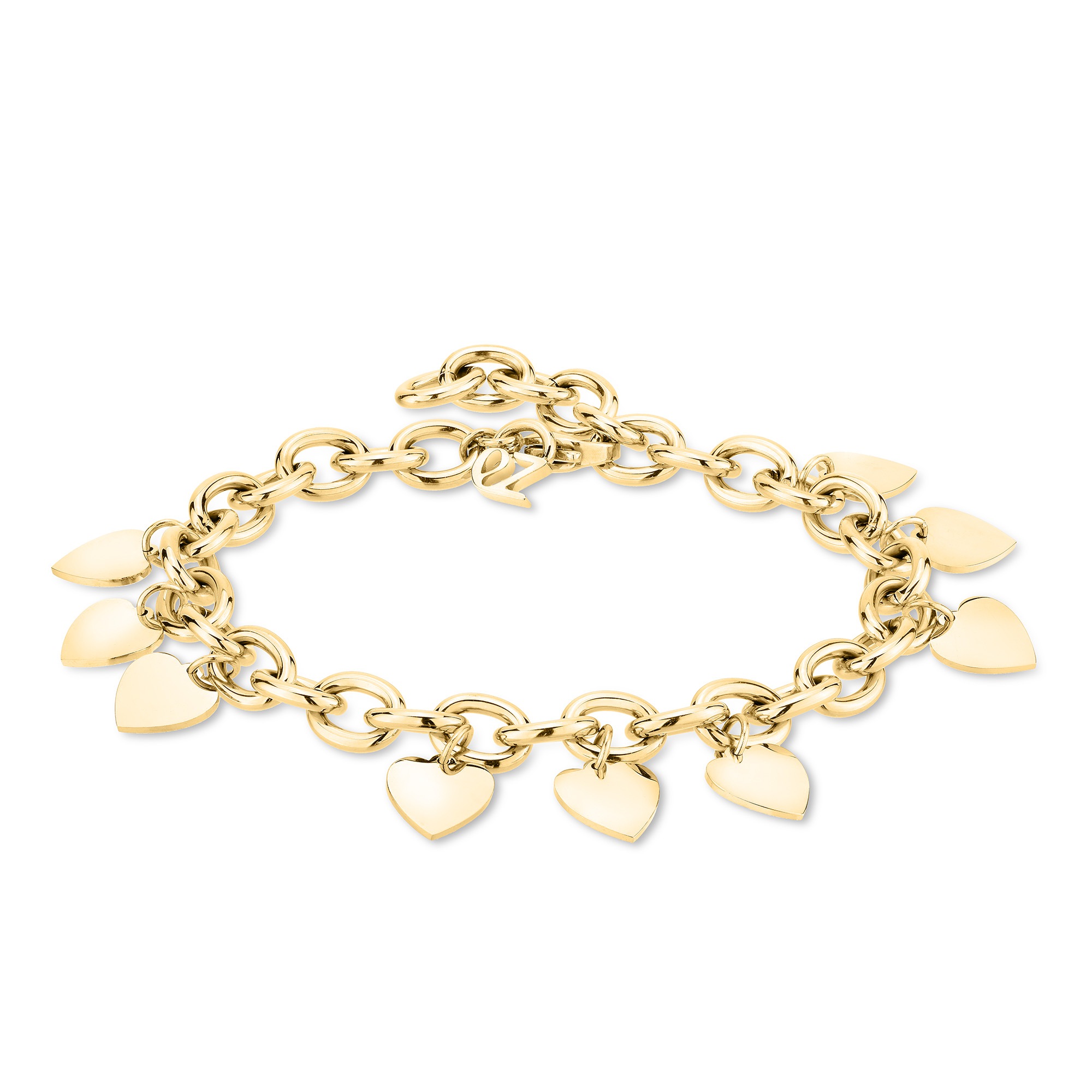 Echtzeit Armband »Schmuck Geschenk Edelstahl Armkette Endless Love Herzen«