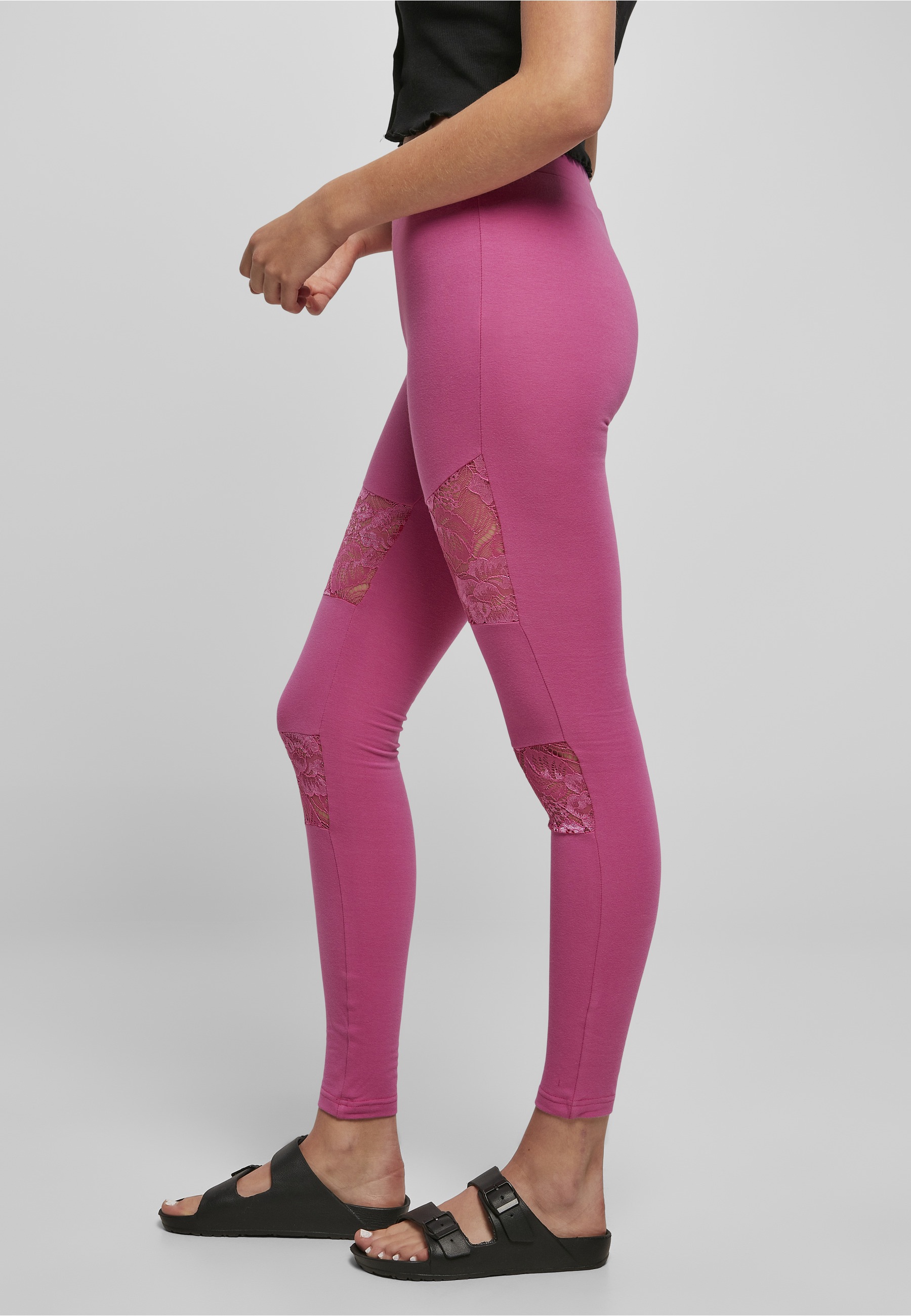 URBAN CLASSICS Leggings »Urban Classics Damen Ladies Laces Inset Leggings«