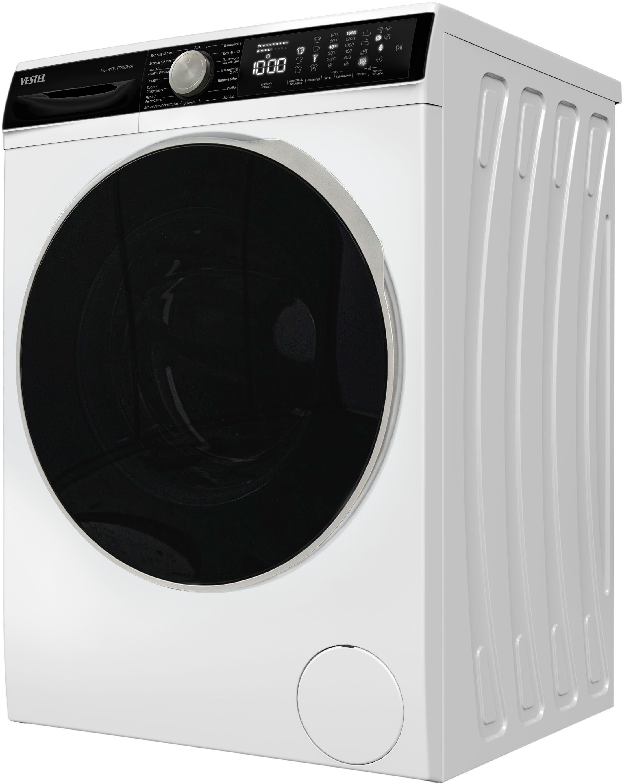 VESTEL Waschmaschine "VG-WFWT3863WA" 8 kg 1600 U/min günstig online kaufen