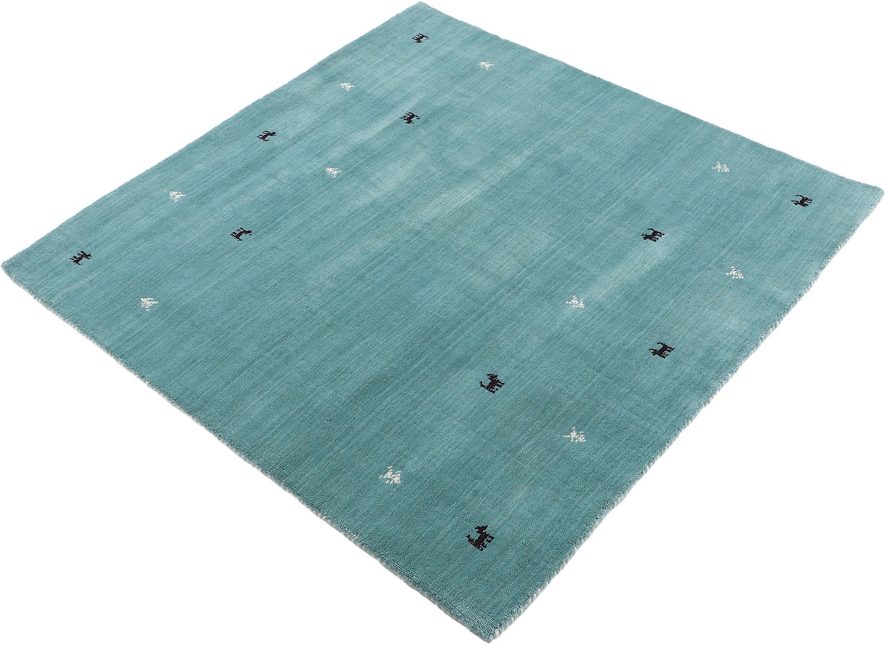 carpetfine "Gabbeh Uni, auch als Läufer und Rund erhältlich" quadratisch 15 mm Höhe reine Wolle, handgewebt, Gabbeh Loom Tiermotiv, große Farbauswahl