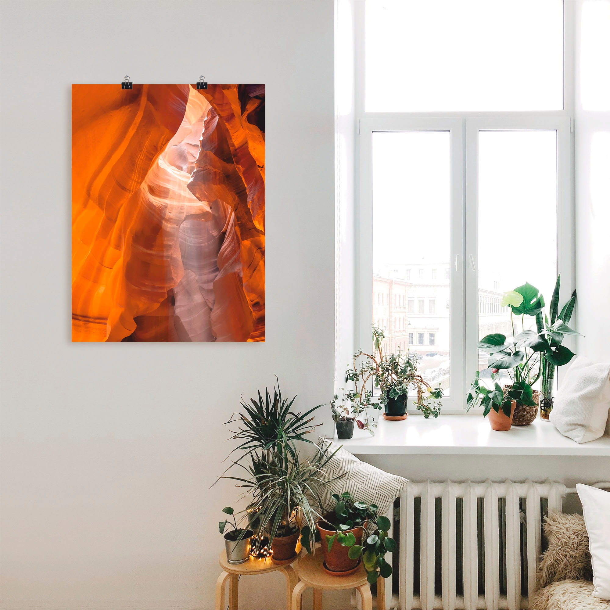 Artland Poster »Antelope Canyon«, Amerika, (1 St.), als Leinwandbild, Wandaufkleber oder Poster in versch. Größen
