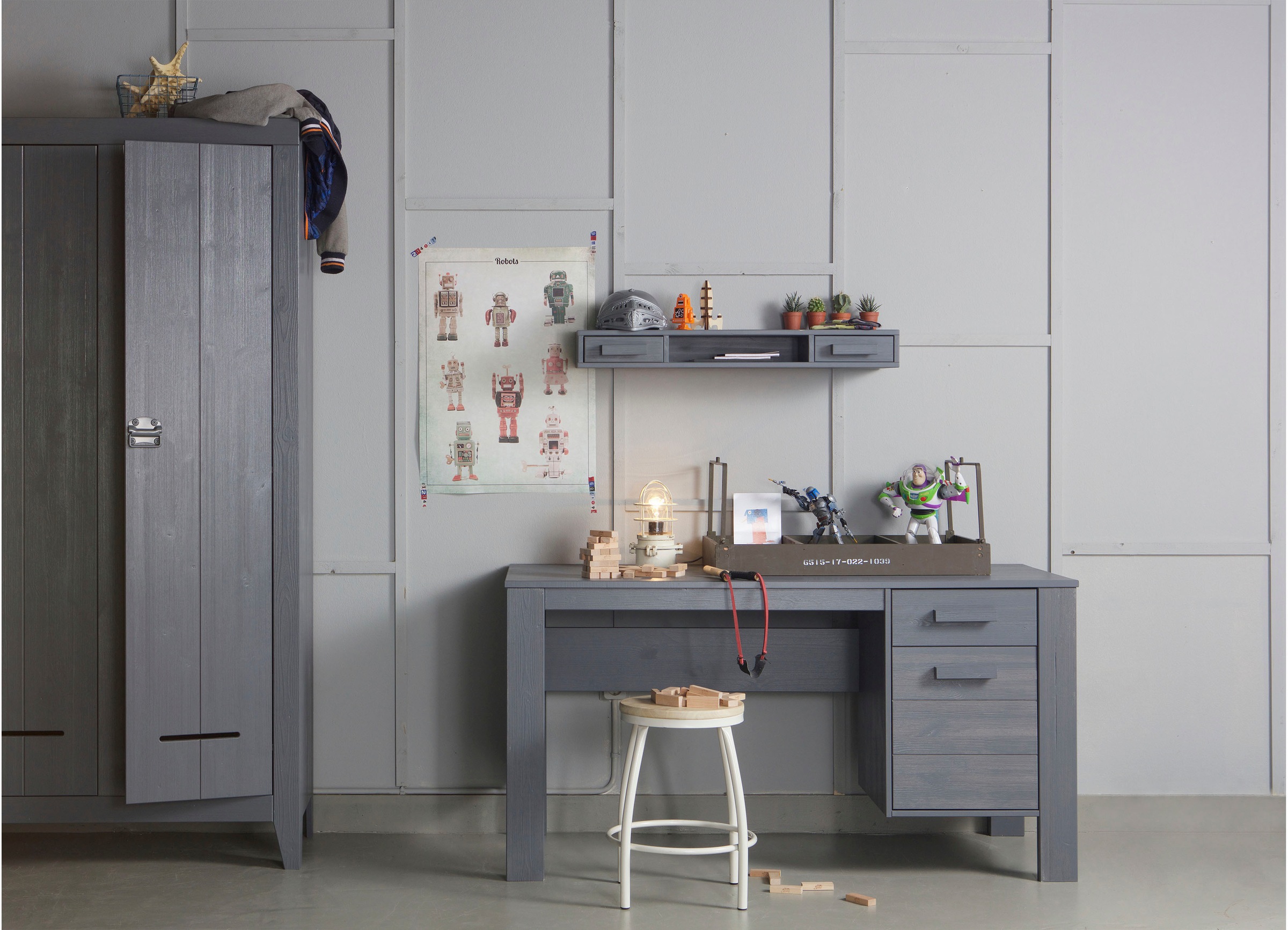 WOOOD Garderobenschrank »Kluis«, 2-türig, mit Metallgriffen, H 190 cm x B 95 cm