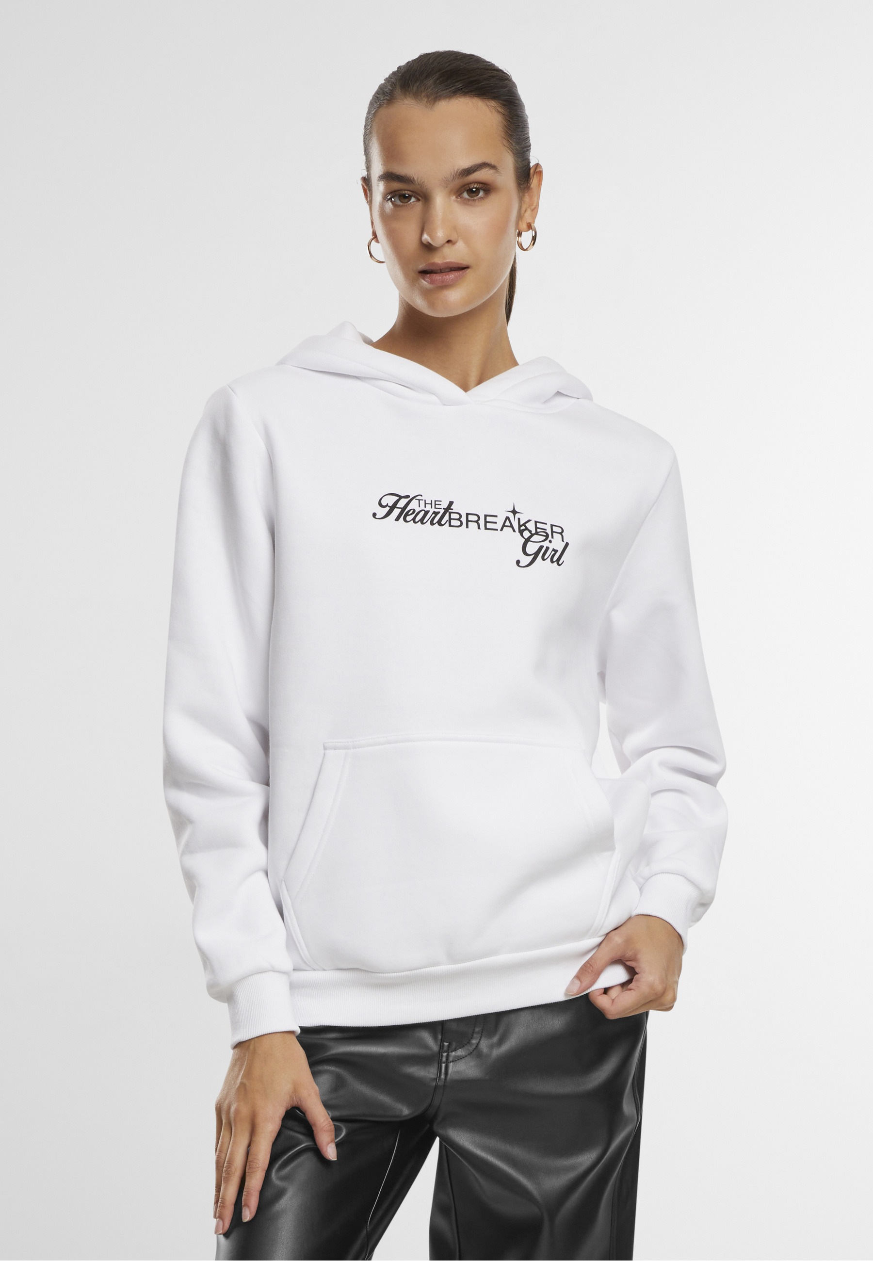 Miss Tee Kapuzensweatshirt »Miss Tee Heartbreaker Girl Ladies Fluffy Hoody«
