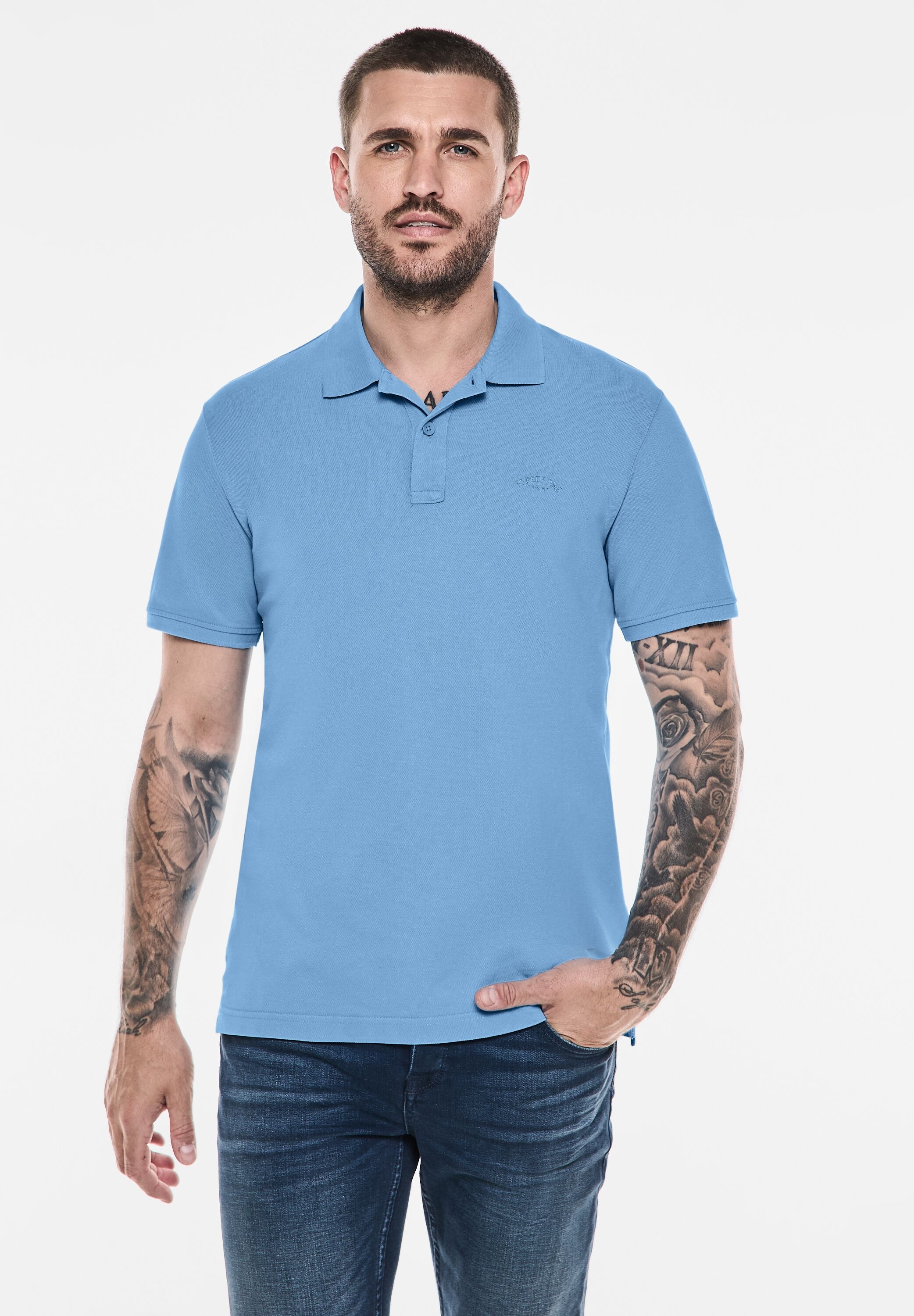 STREET ONE MEN Poloshirt, aus reiner Baumwolle günstig online kaufen
