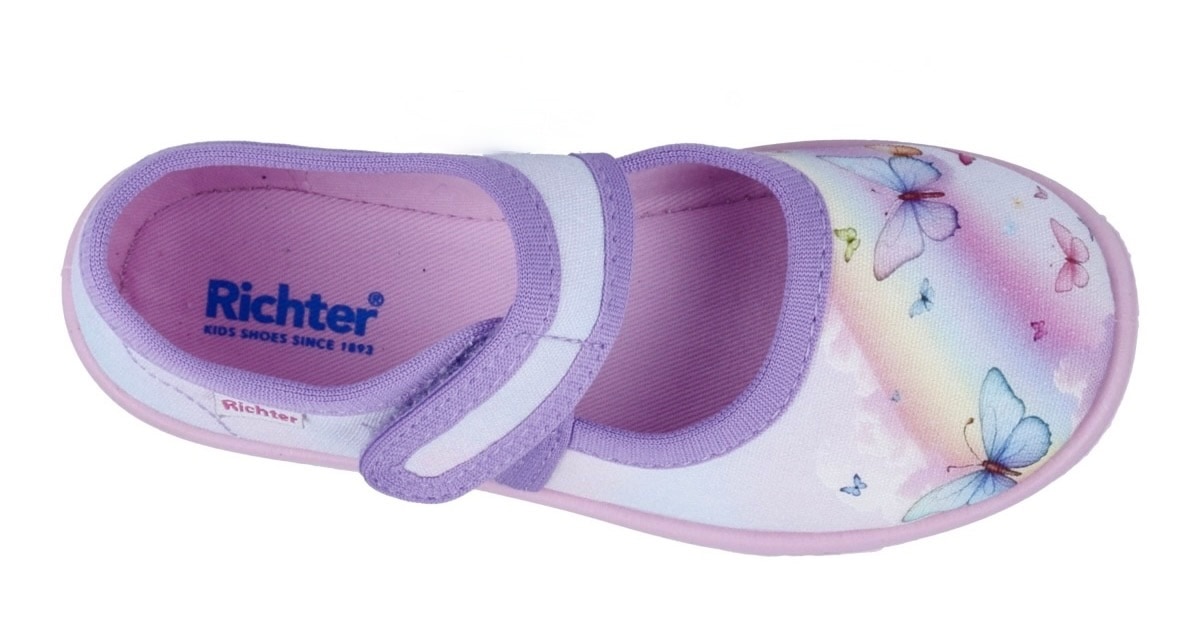 Richter Hausschuh »Mia«  Kindergartenschuh, Klettschuh mit WMS, Größeschablone zum Download