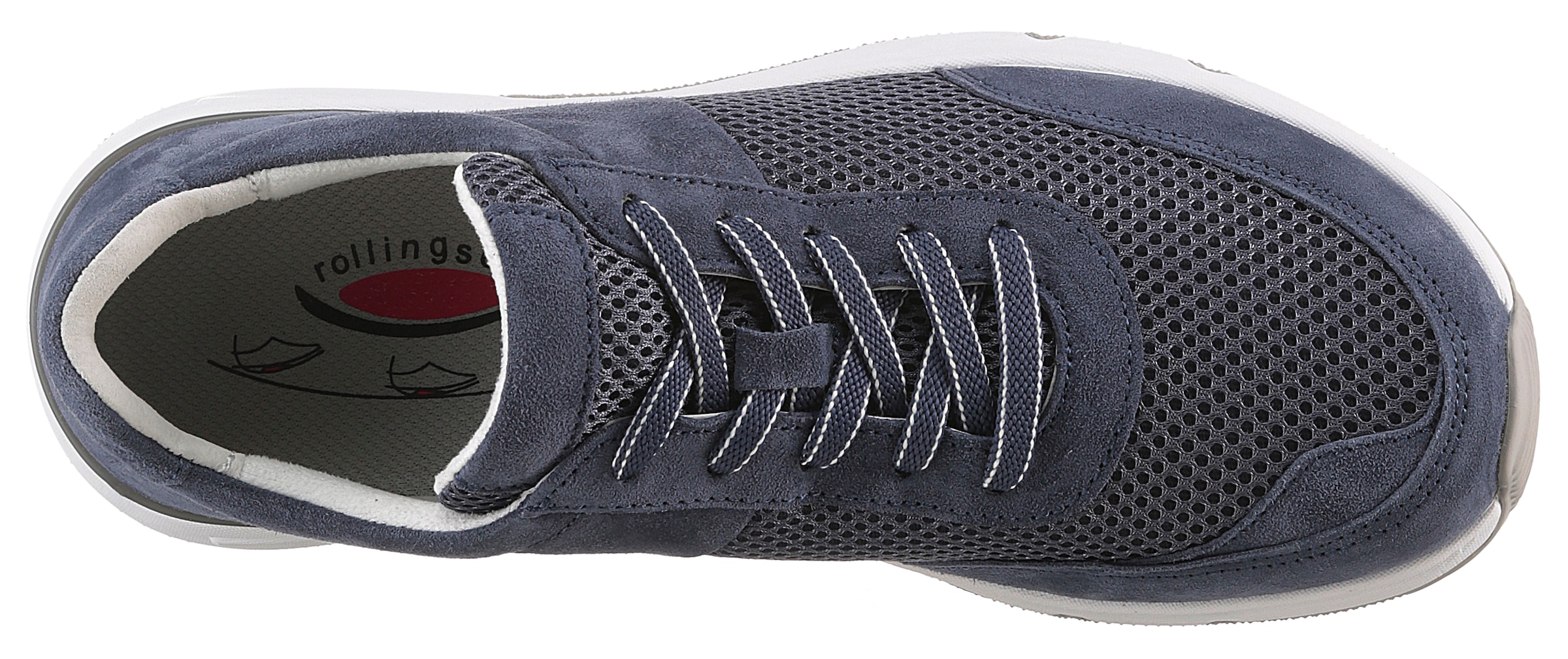 Gabor Rollingsoft Keilsneaker, Freizeitschuh, Halbschuh, Schnürschuh, Logoschriftzug an der Ferse