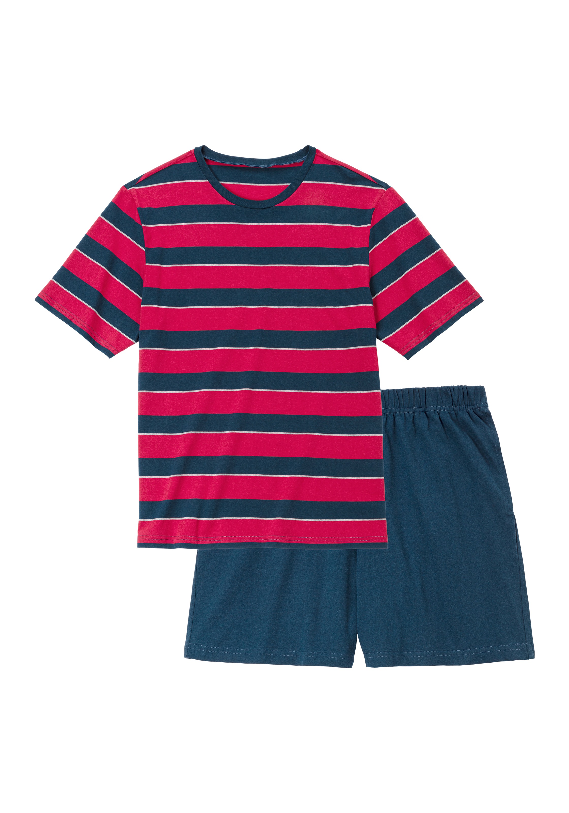 H.I.S Pyjama 1 Stück, 2 tlg. Schlafanzug mit aufwendig gestreiftem Oberteil günstig online kaufen