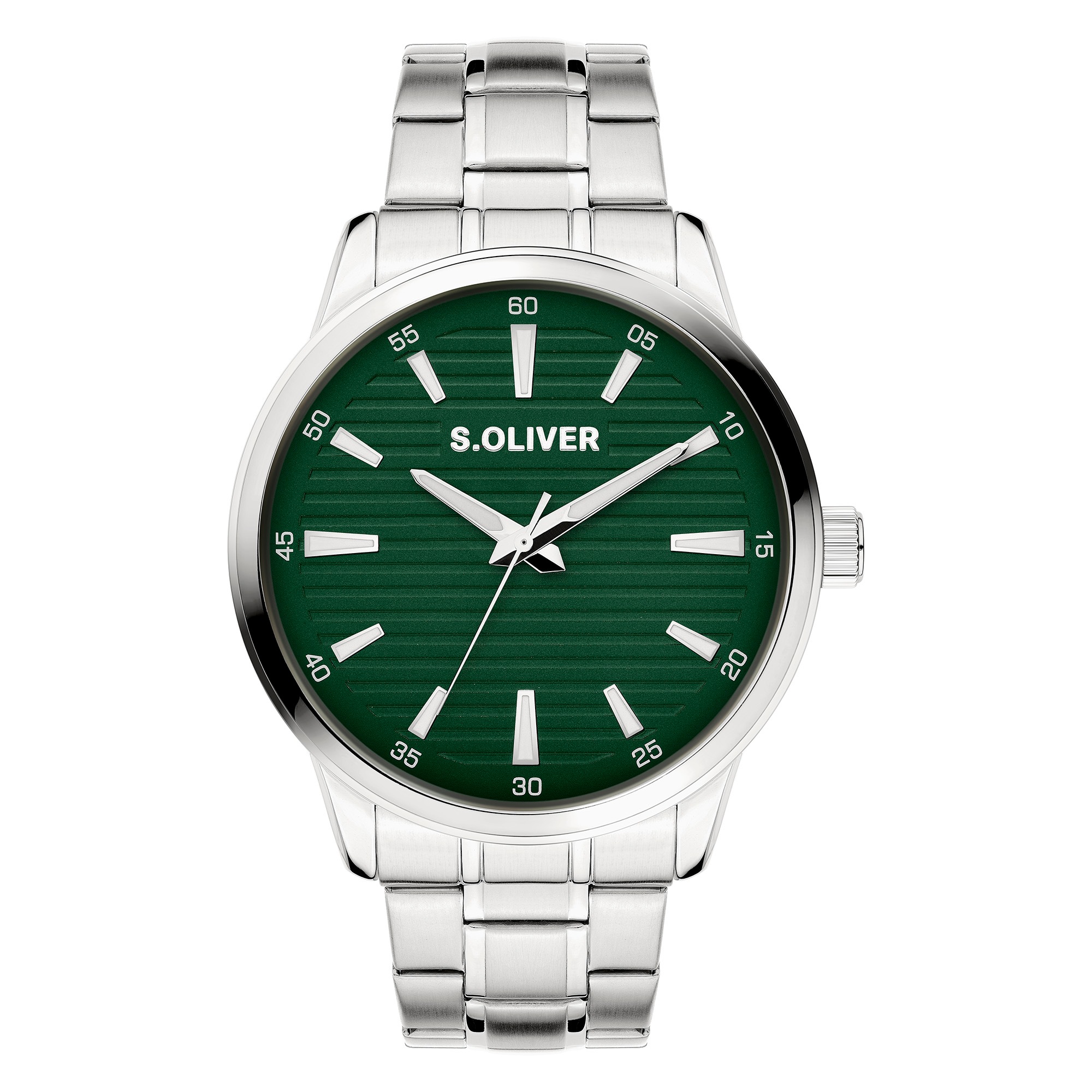 s.Oliver Quarzuhr »Core Round« Armbanduhr, Herrenuhr, Edelstahlarmband, analog