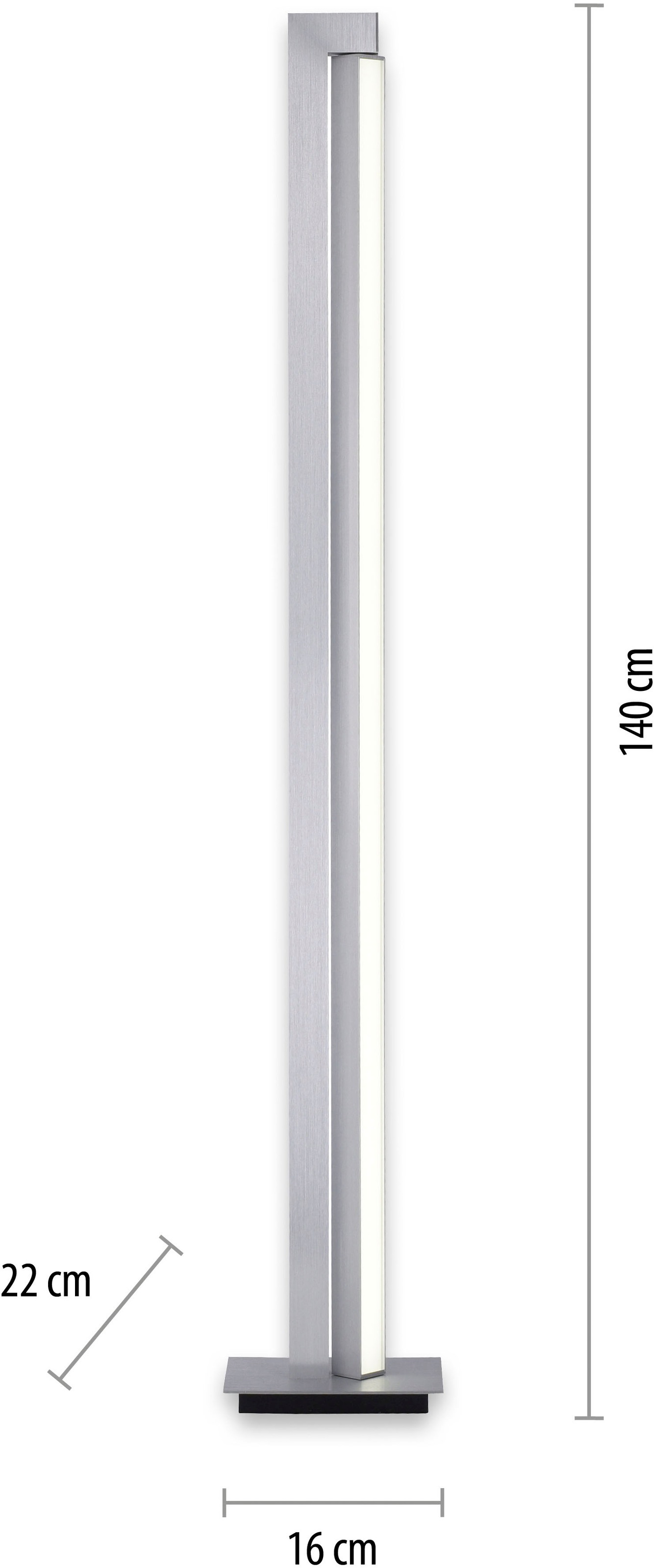 Neuhaus PURE LED Stehlampe »PURE Lines Floor« LED-Board 1 Stk. warmweiß - kaltweiß CCT Farbsteuerung, dimmbar über Fernbedienung, Fußschalter